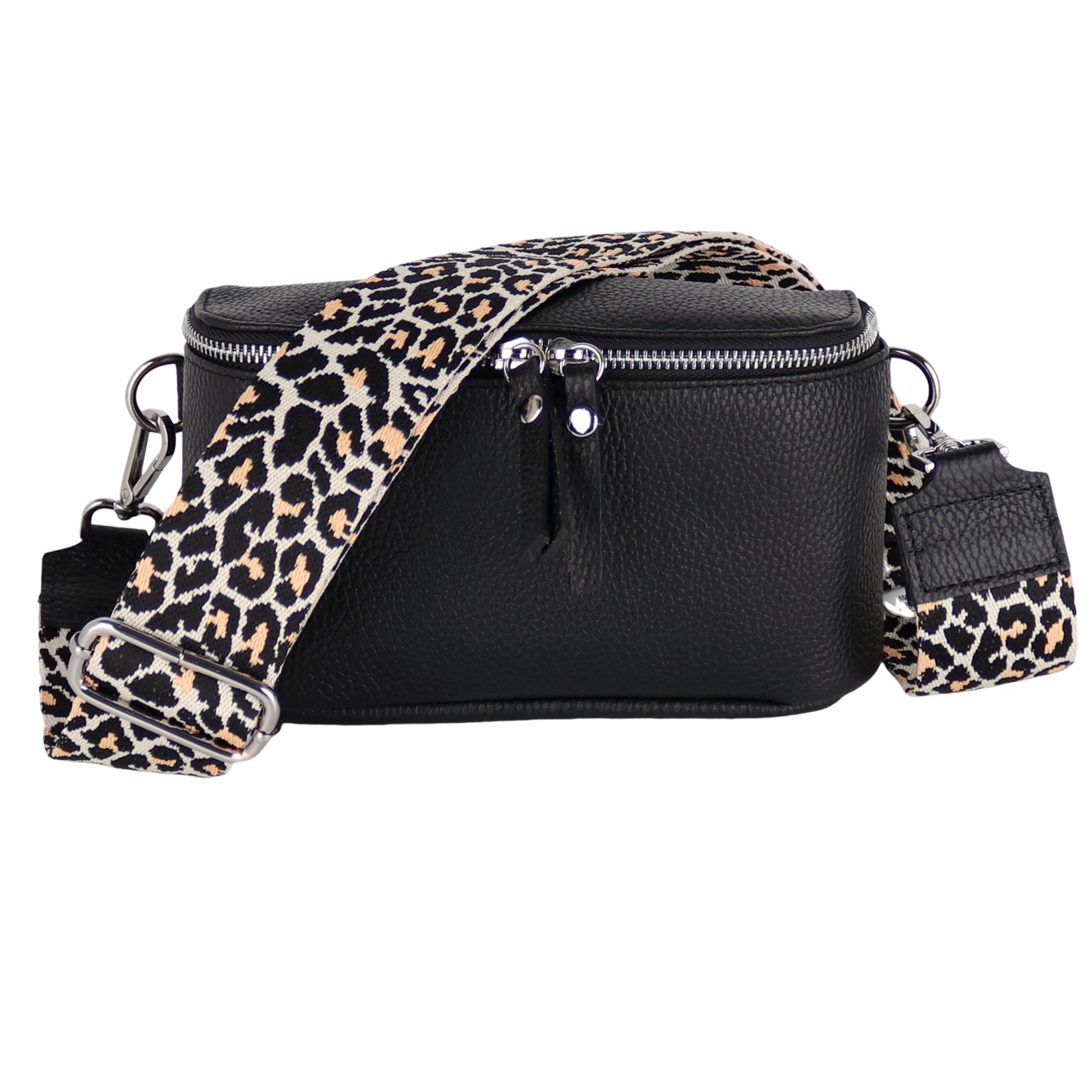Bauchtasche Damen, Echtleder, Made in Italy, Umhängetasche, Brusttasche