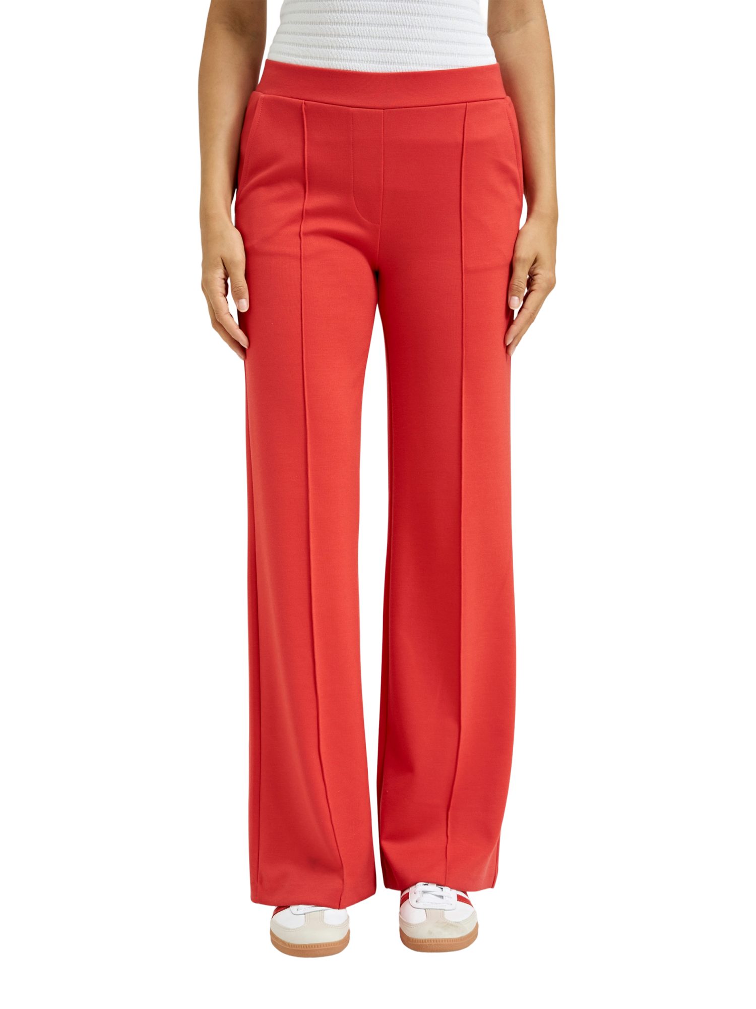 Smith & Soul Stoffhose rot, Casual, Polyester, Unifarben, Gerade, Mittel