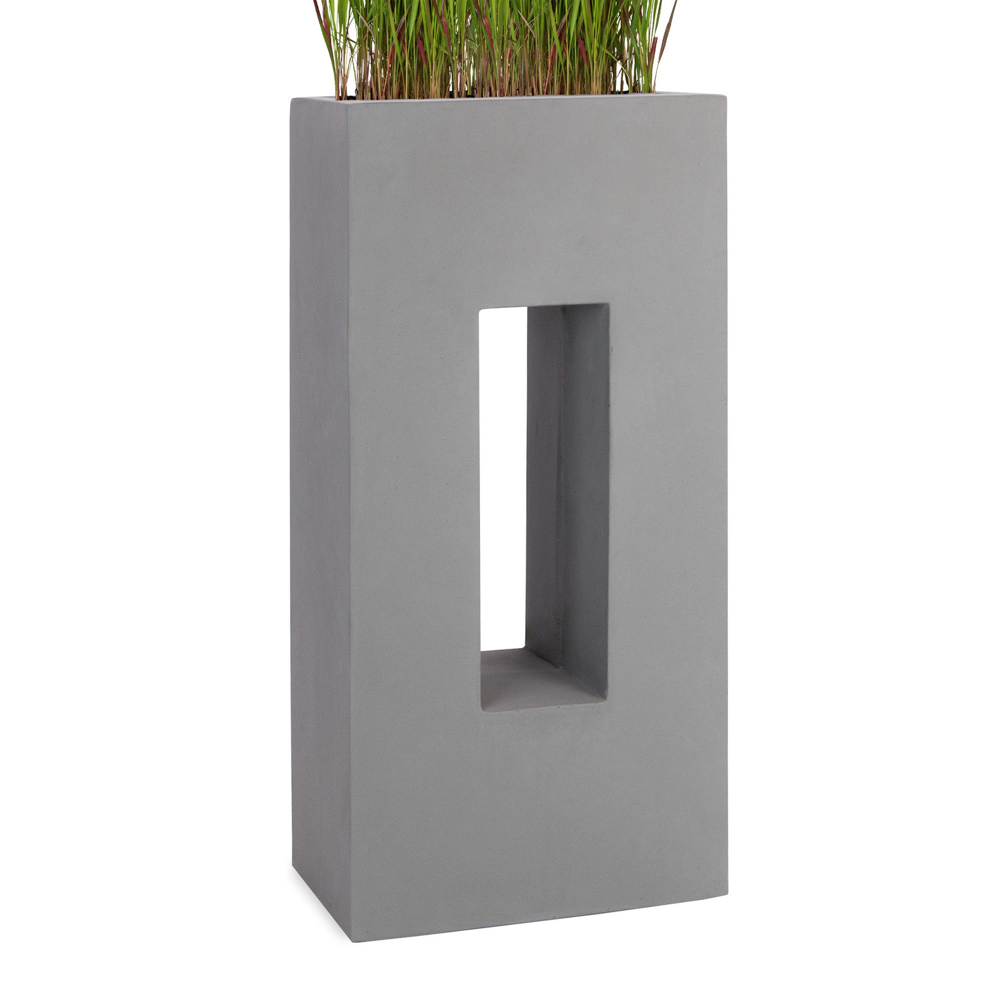 Pflanzwerk® Hochbeet Pflanzkübel VISTA Premium Blumenkübel aus Fiberglas mit Lotus-Effekt, Fiberglas - Handgefertigt - Rechteckig - Frostbeständig