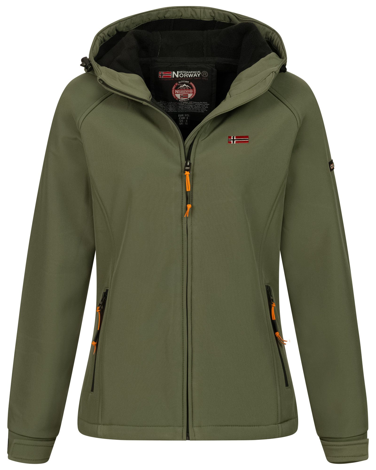 Geographical Norway Softshelljacke Damen Übergangsjacke Softshell Jacke Outdoor Regenjacke Frühlings