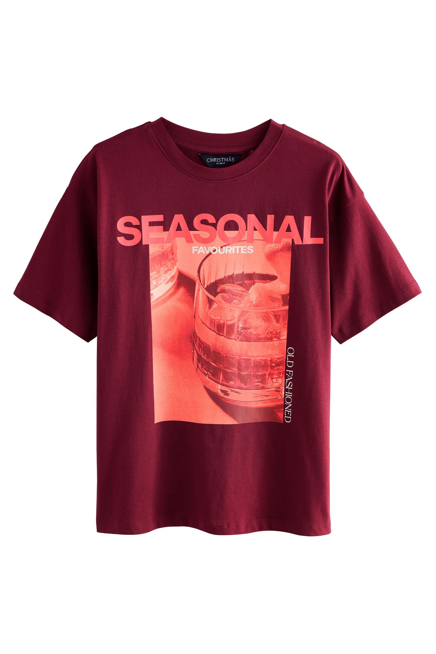 Next T-Shirt Festliches Rundhals-T-Shirt mit Weihnachtsgrafik (1-tlg) günstig online kaufen