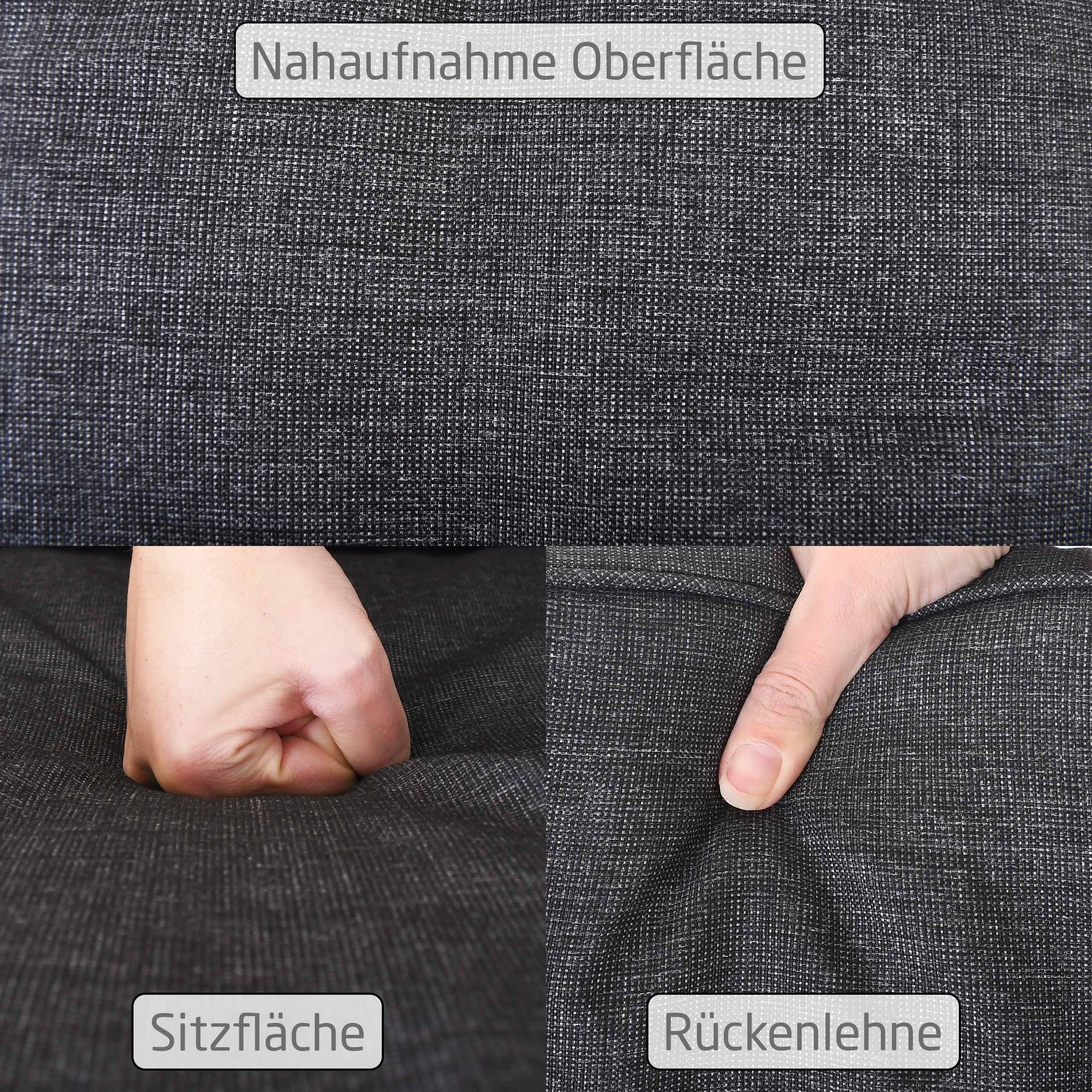 Raburg Gartensessel JUNA in CREME-GRAU-MELIERT, Polster in SCHIEFER (2er-Set), mit Relaxfunktion