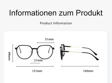 PACIEA Brille Einfache und schlanke blaue lichtbeständige Gläser