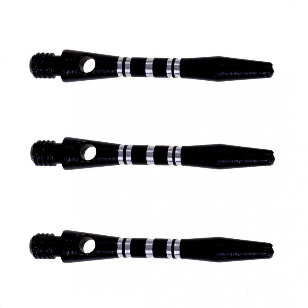 Dartscheibe Karella Shaft Alu Stripe short schwarz für Darts.