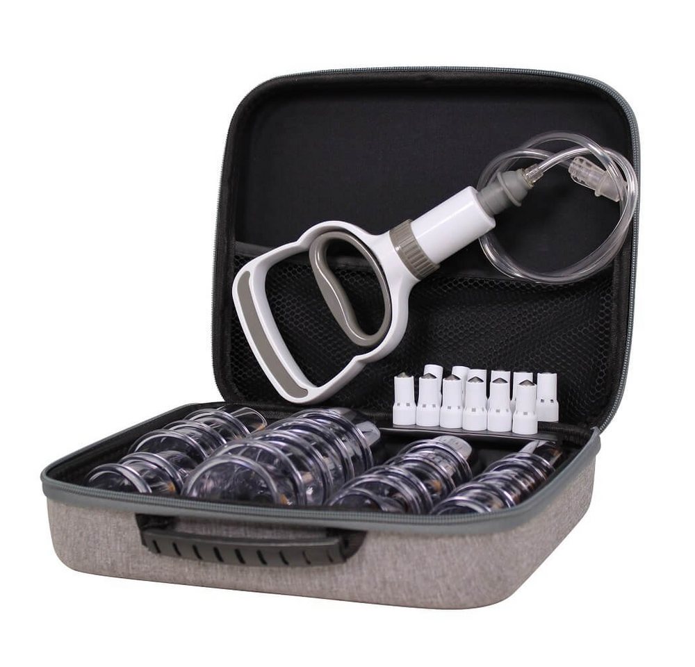 Hoopomania Massagegerät Premium Schröpfen Set 20-teilig mit Koffer
