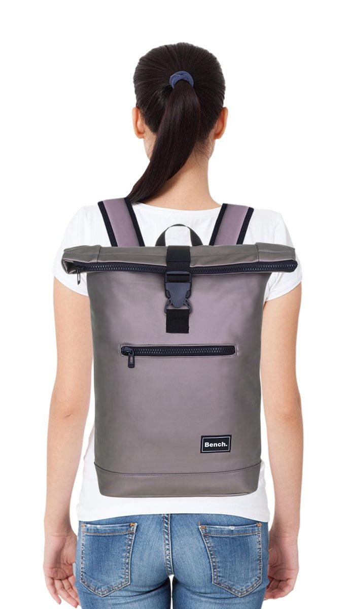 Bench. Freizeitrucksack Roll-Top Kurierrucksack Hydro aus Plane wetterfest A4, Laptop Fach Rucksack Daypack Tagesrucksack 64175 + Etui
