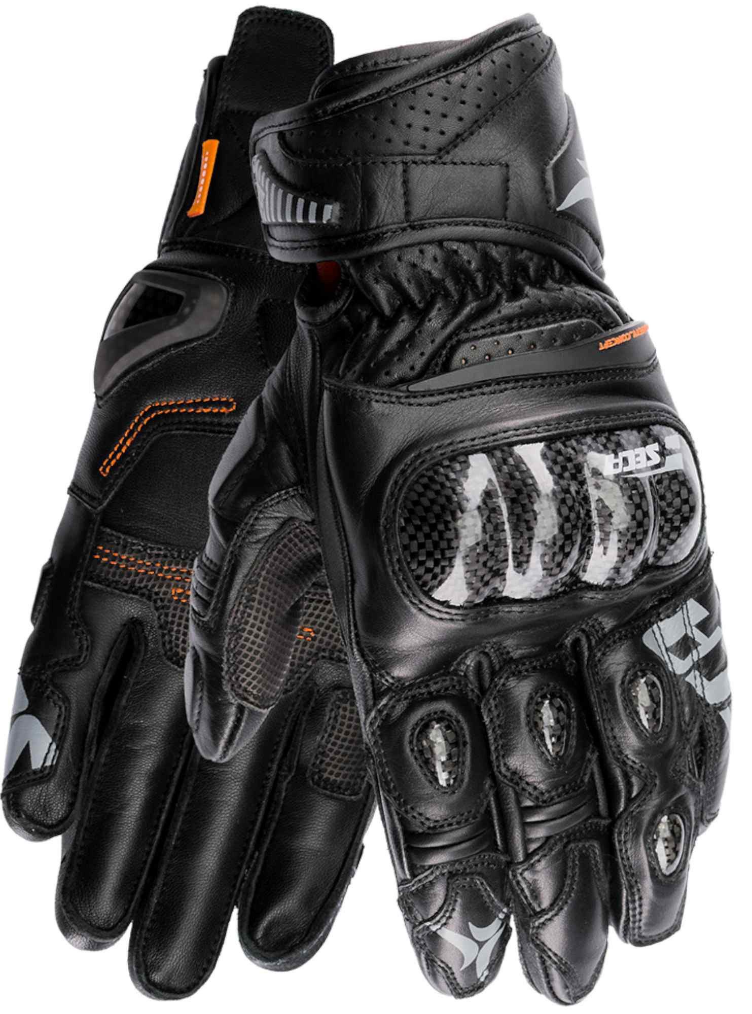SECA Motorradhandschuhe Seca Trackday Short Motorrad Handschuhe mit Fingerbrücke