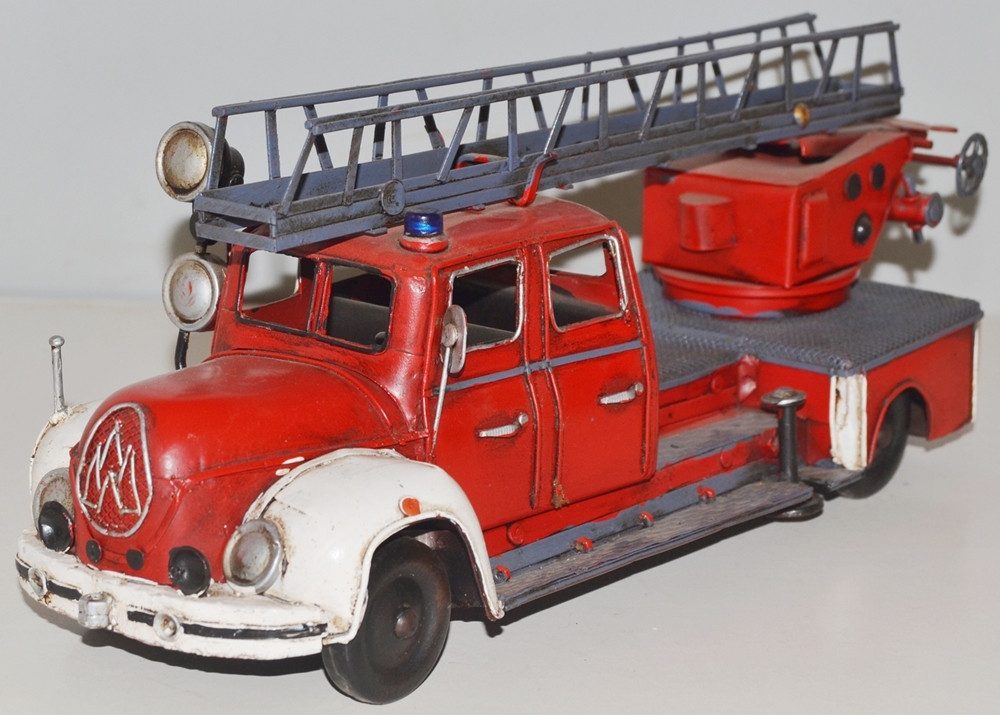 Modellauto Blech Modellauto Magirus-Deutz Modell Mercur Feuerwehrauto L 35 cm