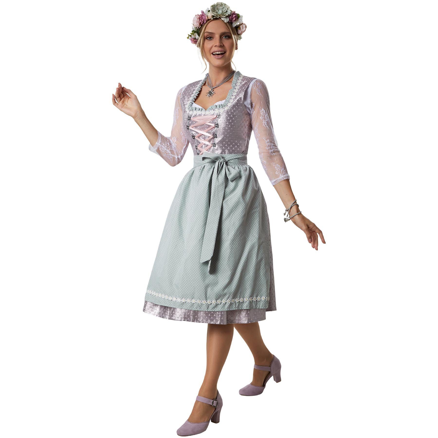 dressforfun Dirndl Frauenkostüm Midi-Dirndl Oberammergau Modell 1 Tailliert günstig online kaufen
