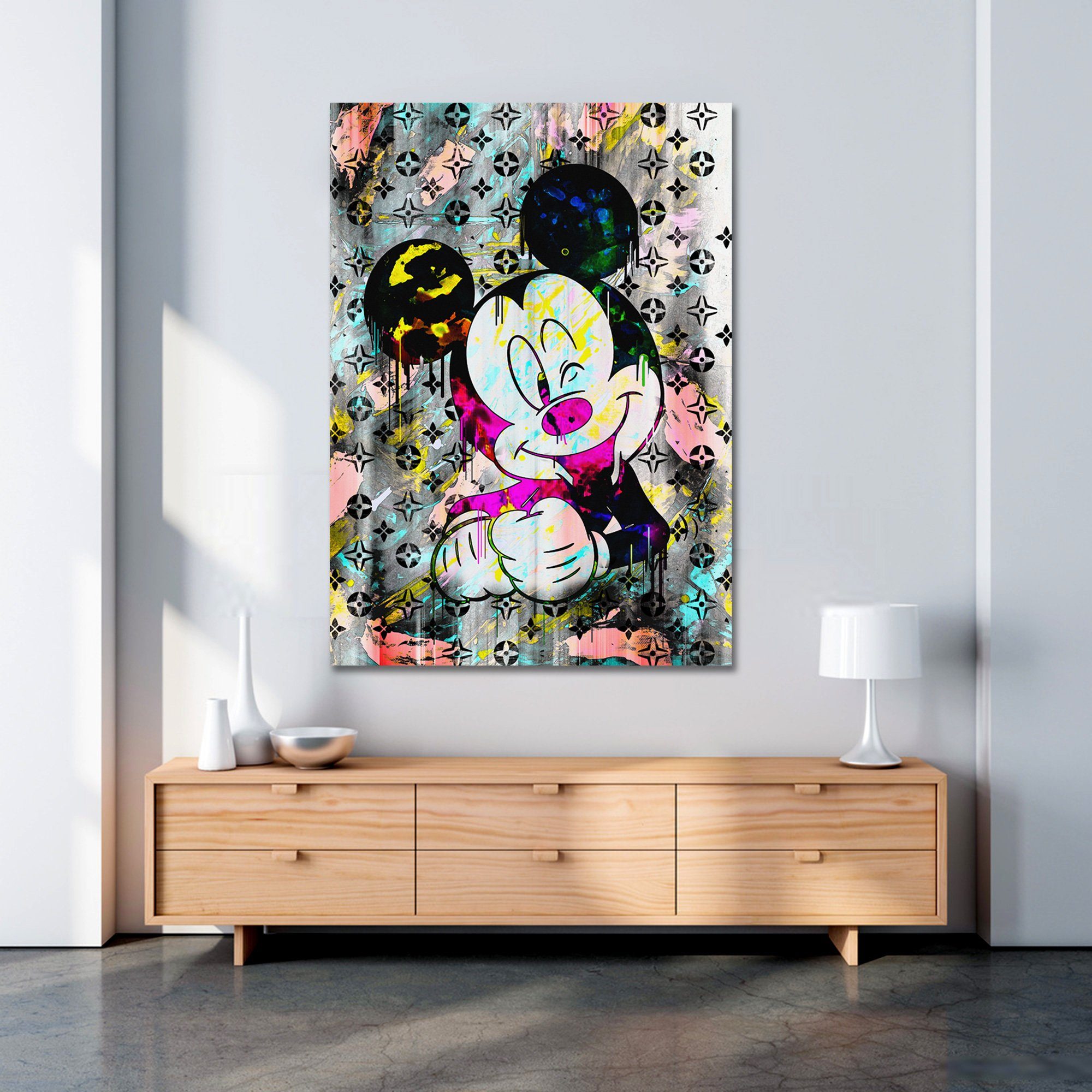 ArtMind XXL-Wandbild Micky Be Happy, Premium Wandbilder als Poster