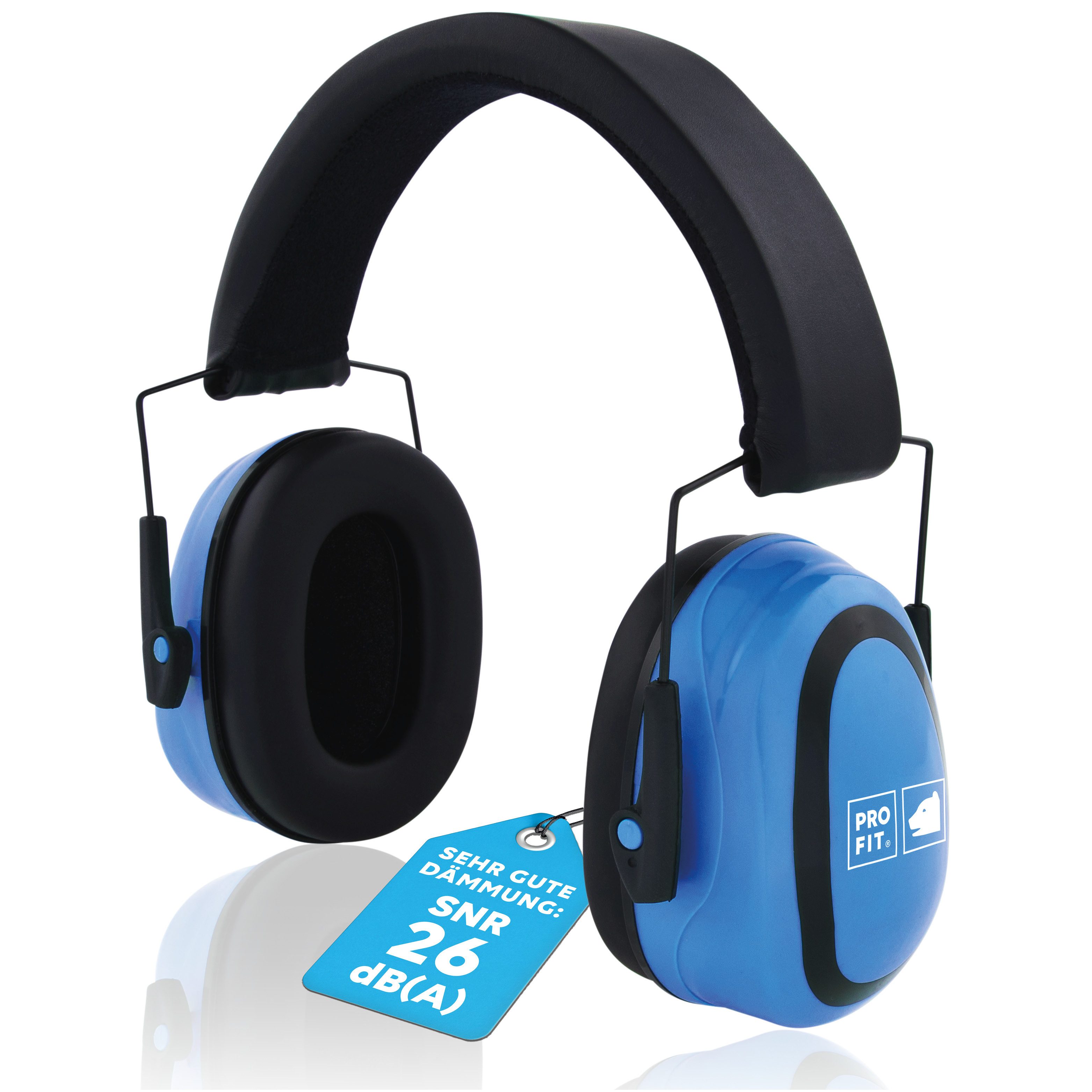 PRO FIT by Fitzner Kapselgehörschutz Protec 26, Gehörschutzkapsel, verstellbarer Gehörschutz, Lärmschutz, (1, Stück), mit niedrigem Anpressdruck, Dämmwerte: SNR 26