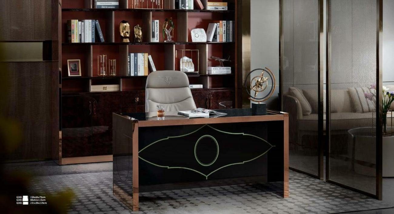 Design Moderne Büroschrank Möbel Luxus Braun Schrank Hochschrank JVmoebel Braun Holz