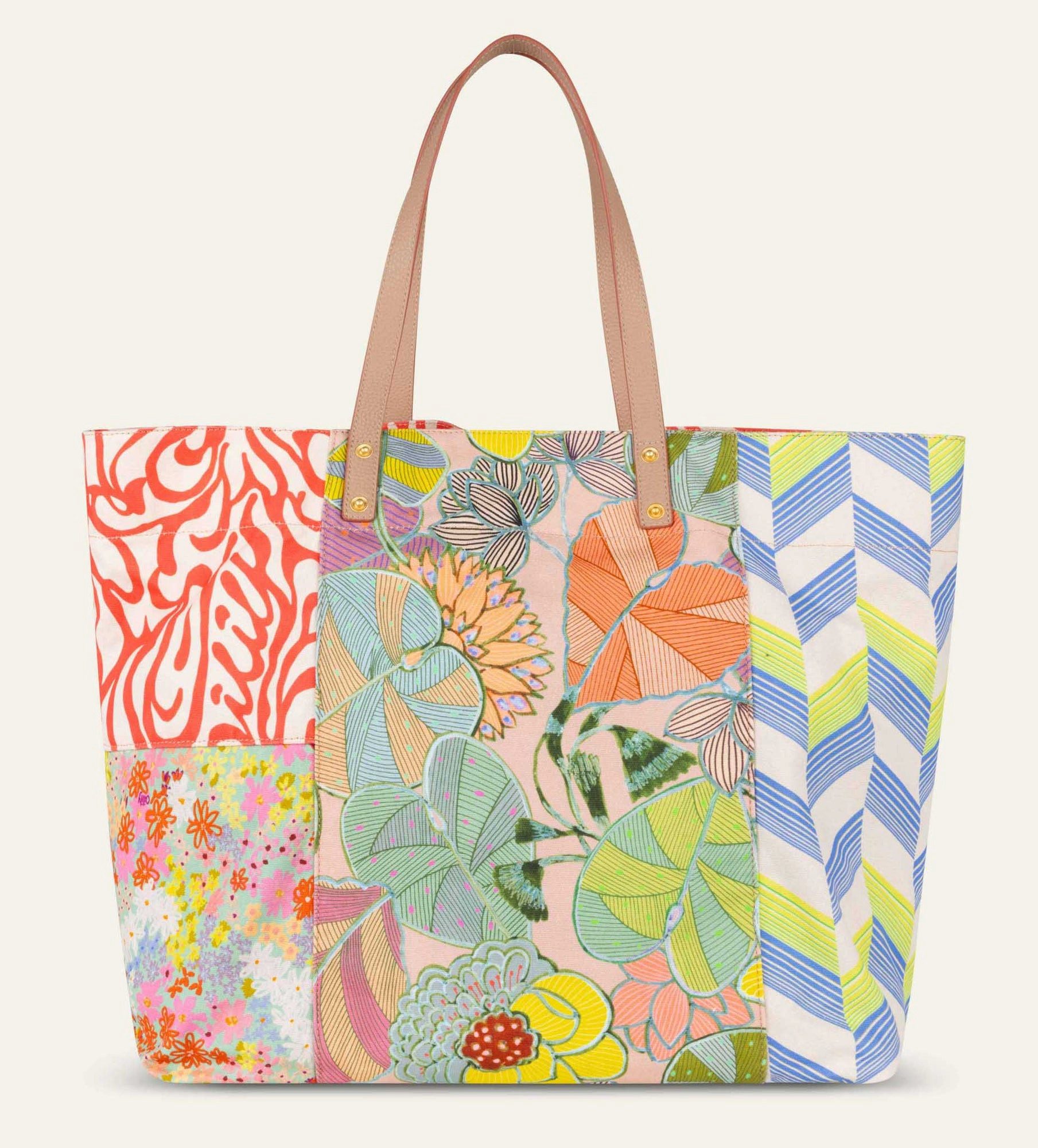 Oilily Shopper Stach Evening Sand Joseba Brick Patchwork