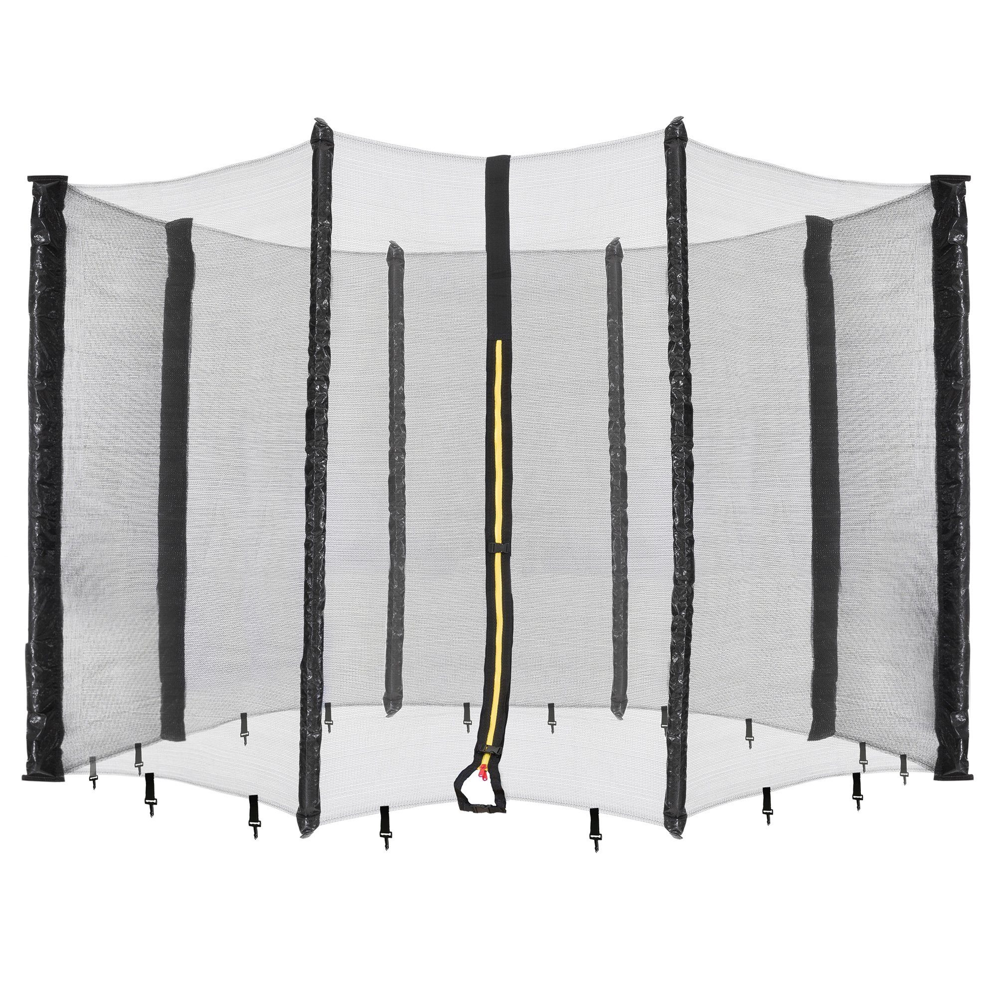 Arebos Trampolinnetz Sicherheitsnetz Trampolin, Ø 430 cm, 8 Stangen, UV- und witterungsbeständig