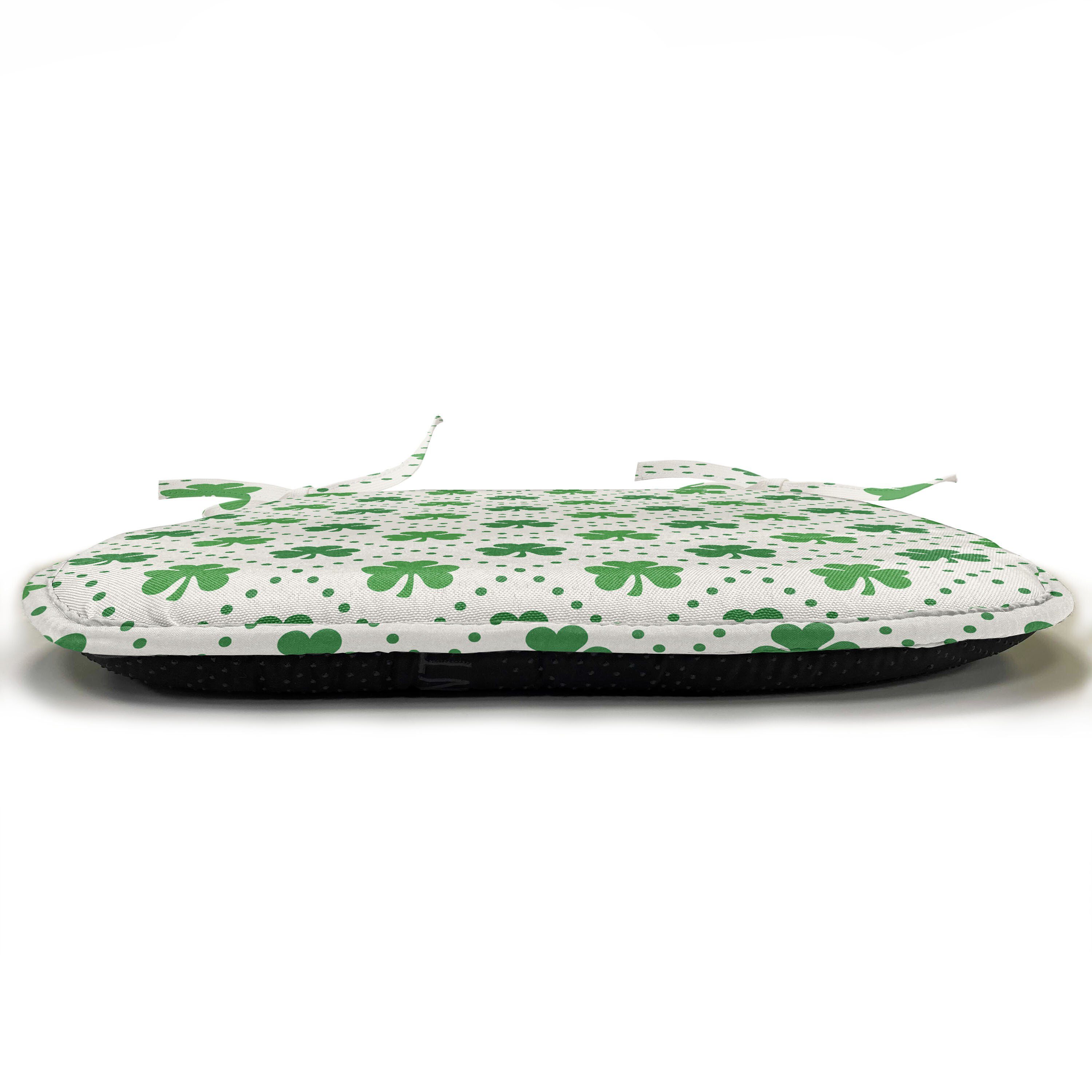 Abakuhaus mit Leaf Shamrock 4 Dots wasserfestes Küchensitze, Kissen Dekoratives Riemen irisch für Stuhlkissen