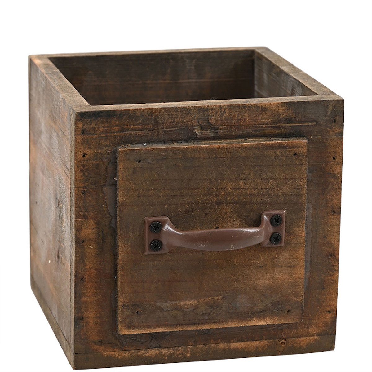 Miljögarden Übertopf PLANTER WALD aus recyceltem Holz & Metall – Braun in 2 Größen