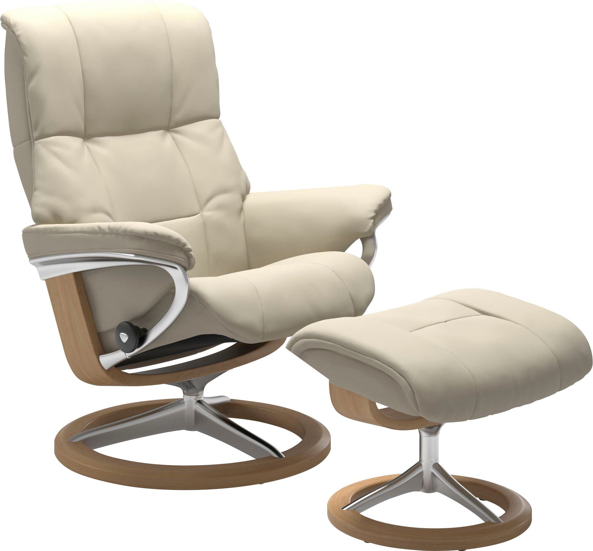 Stressless® Relaxsessel Mayfair (Set, Relaxsessel mit Hocker), mit Hocker, mit Signature Base, Größe S, M & L, Gestell Eiche