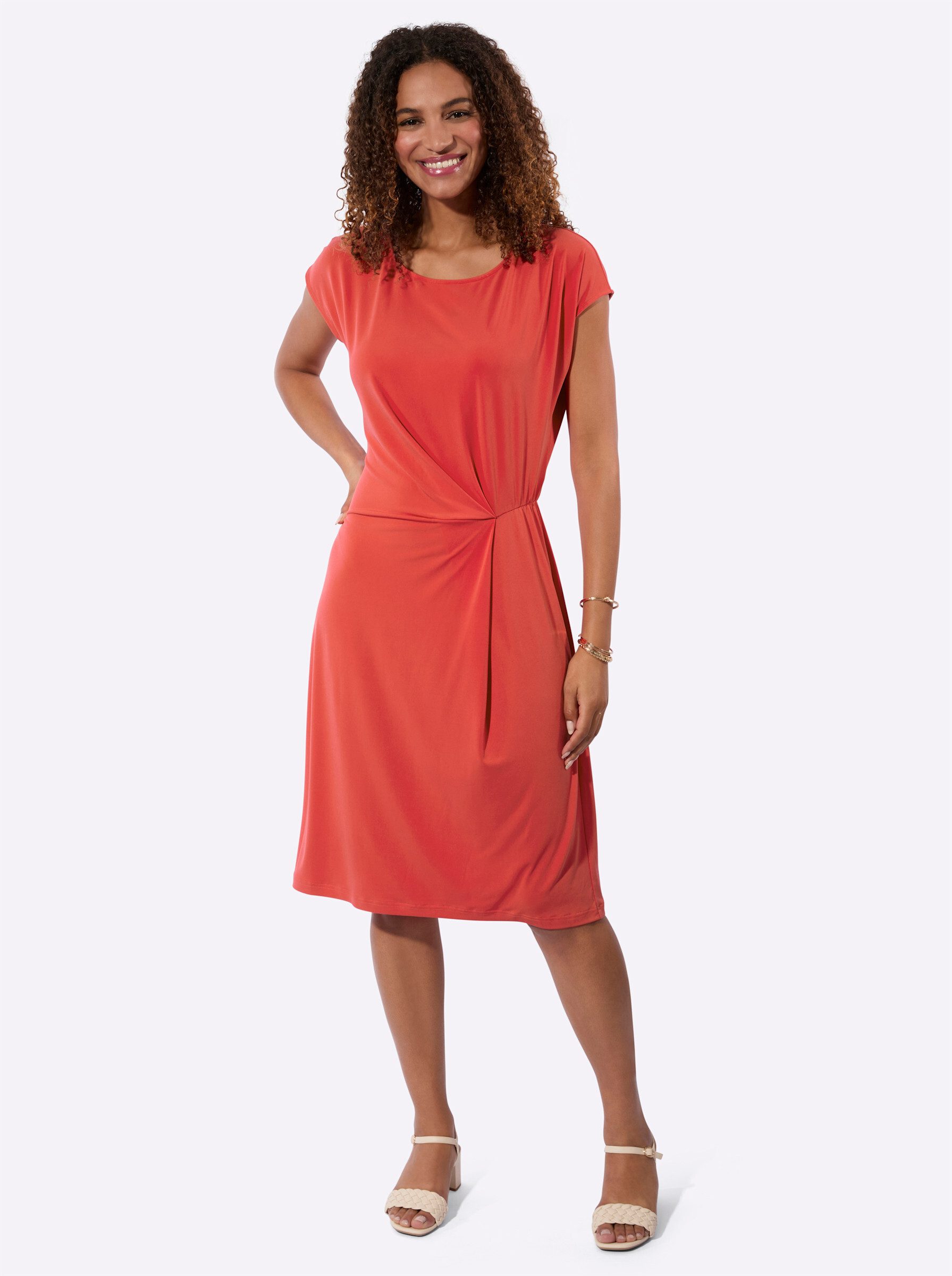 Jerseykleid Jersey-Kleid Kurzarm