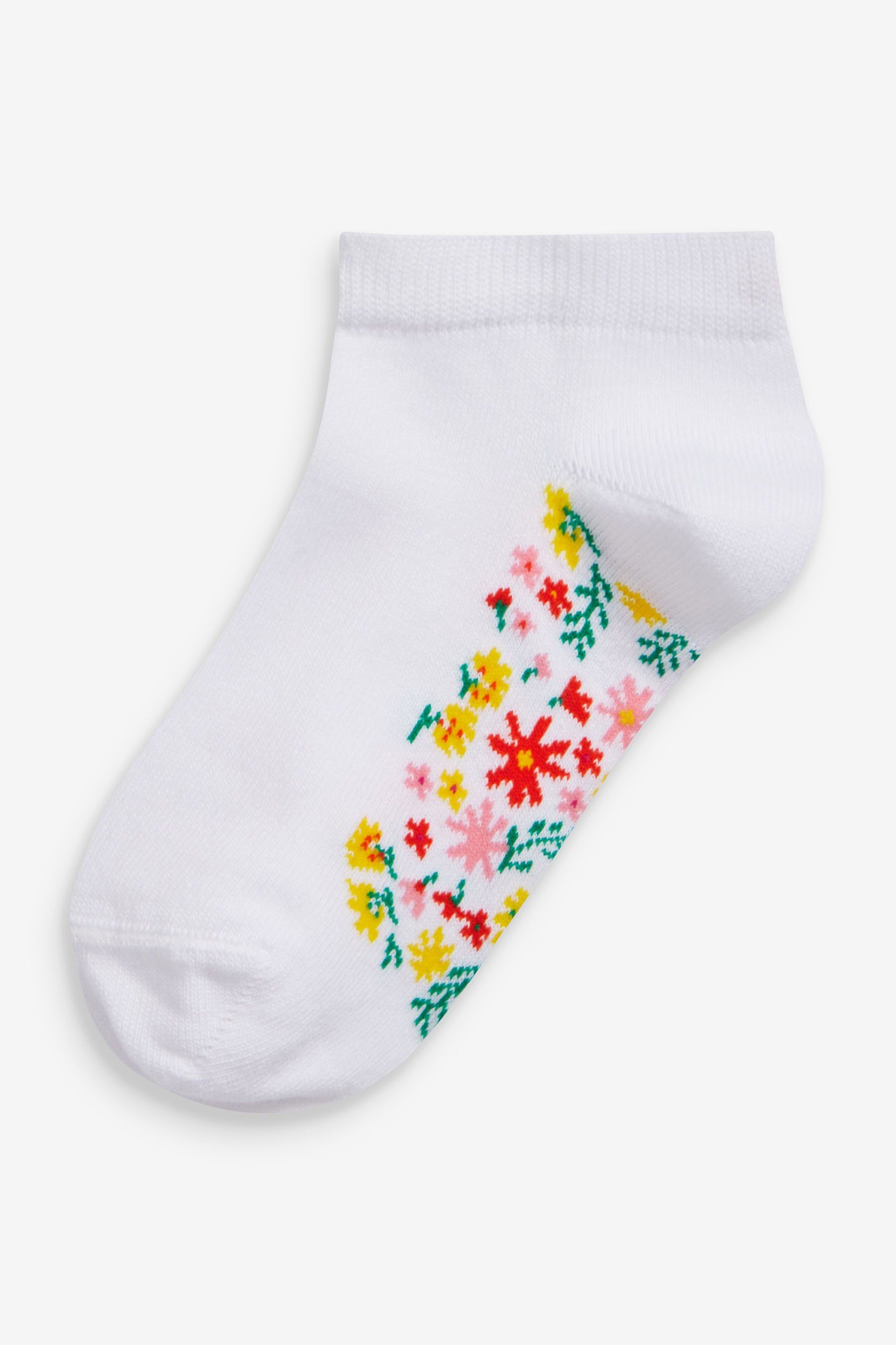 Next Kurzsocken Sneakersocken mit Baumwolle und Fußbett, 5er-Pack (5-Paar)