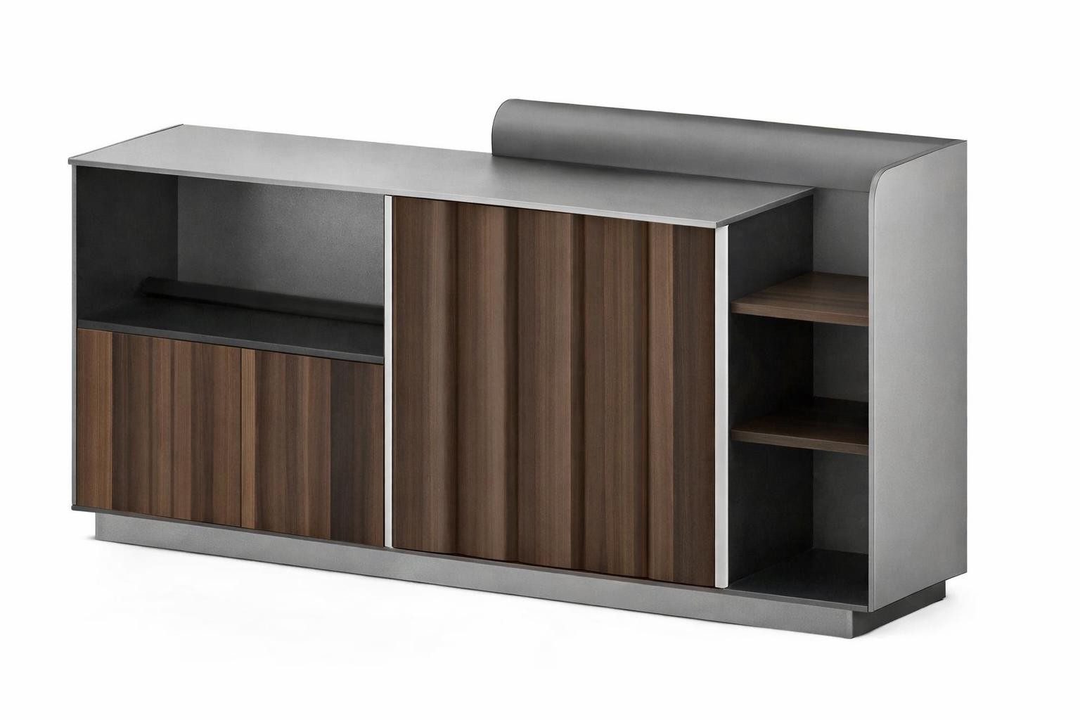 Xlmoebel Sideboard Modulares Sideboard aus Holz mit Schiebetüren im modernen Stil, Made in Europa