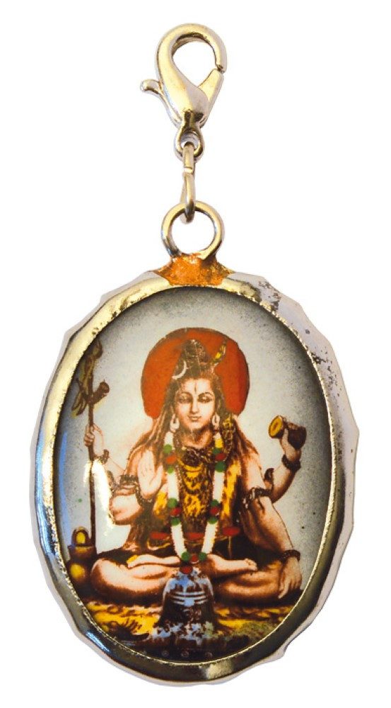 Saraswati Charm-Einhänger Spirit-Anhänger Karabiner "Shiva" 2x4cm