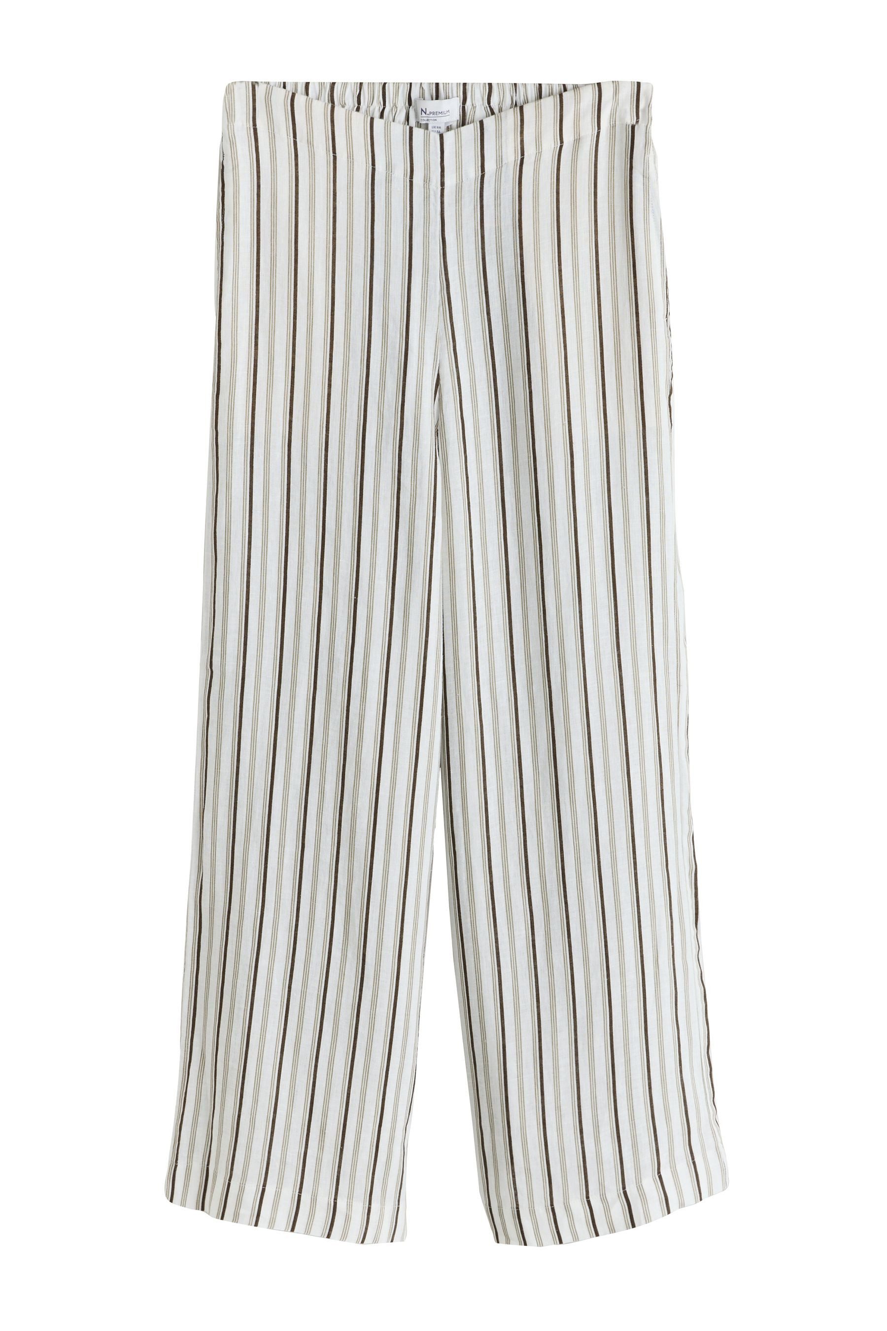 Next Palazzohose N. Premium Leinenhose mit weitem Bein, Kurzgröße (1-tlg)