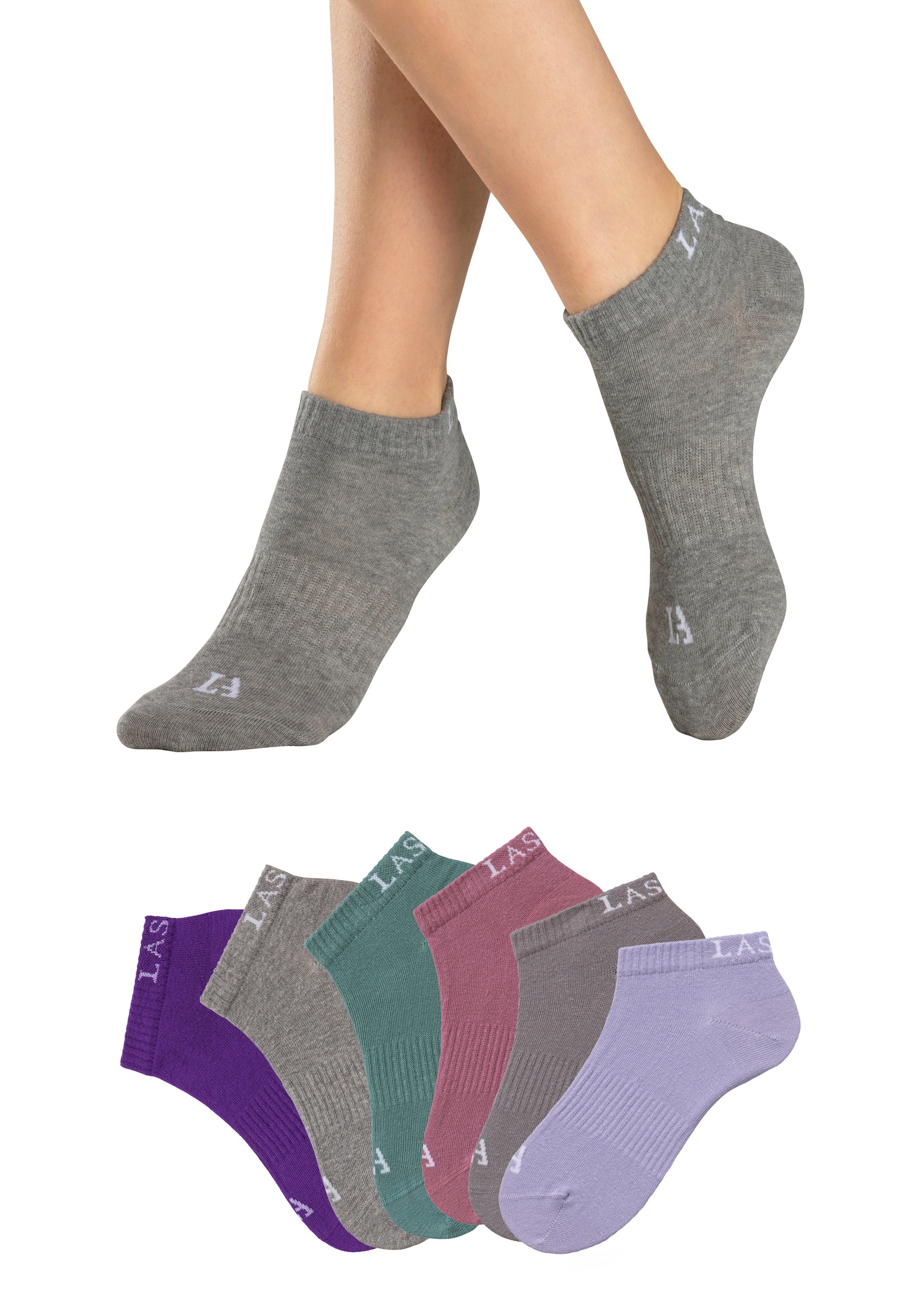 LASCANA ACTIVE Sneakersocken (Packung, 6-Paar) mit eingestricktem Marken Logo. € 12,99, (€ 2,17 pro 1 Paar).