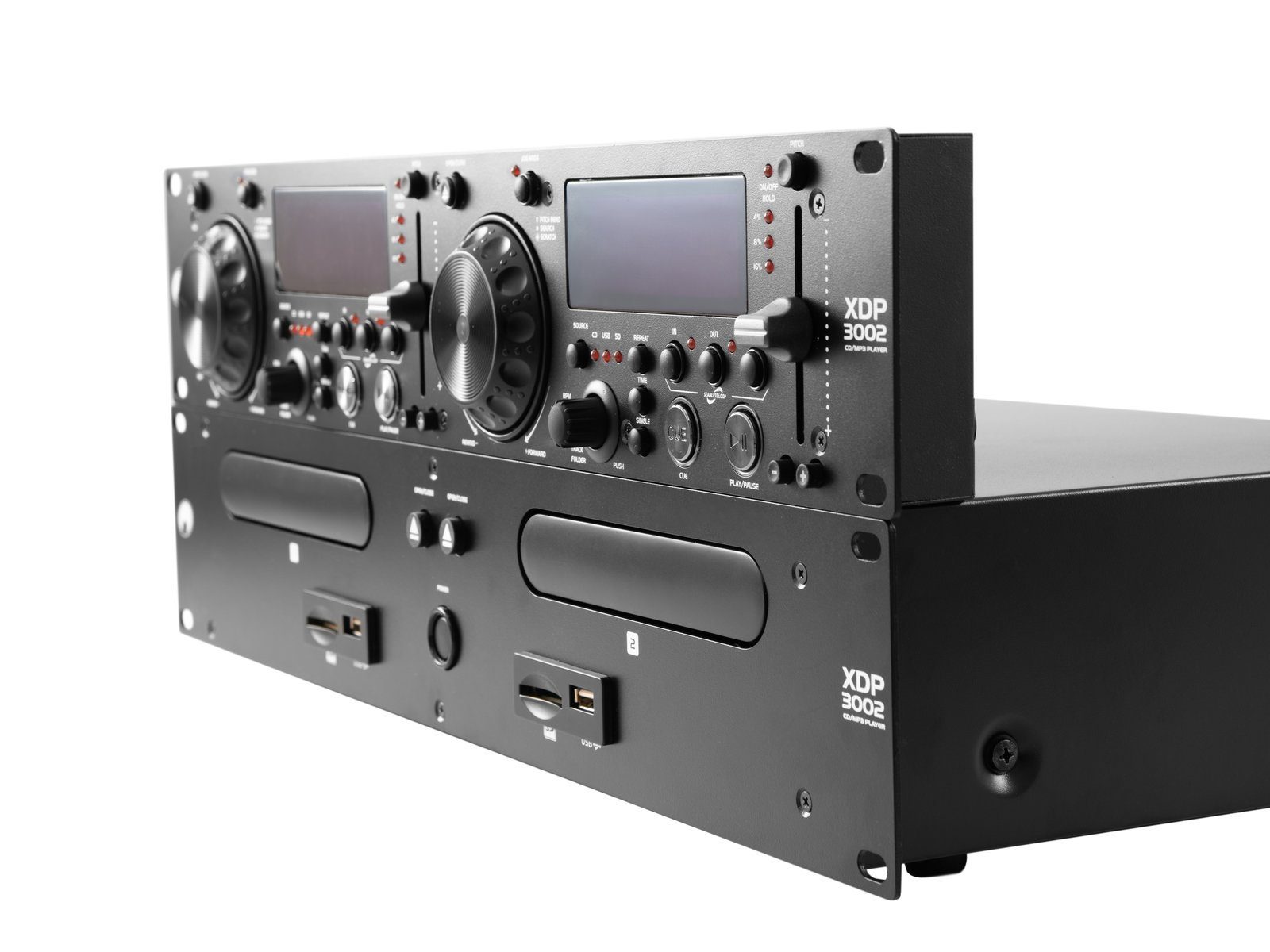 Omnitronic XDP-3002 Dual-CD-/MP3-Player Stereo-CD Player (USB + SD + CD-Player Anti-Shock)