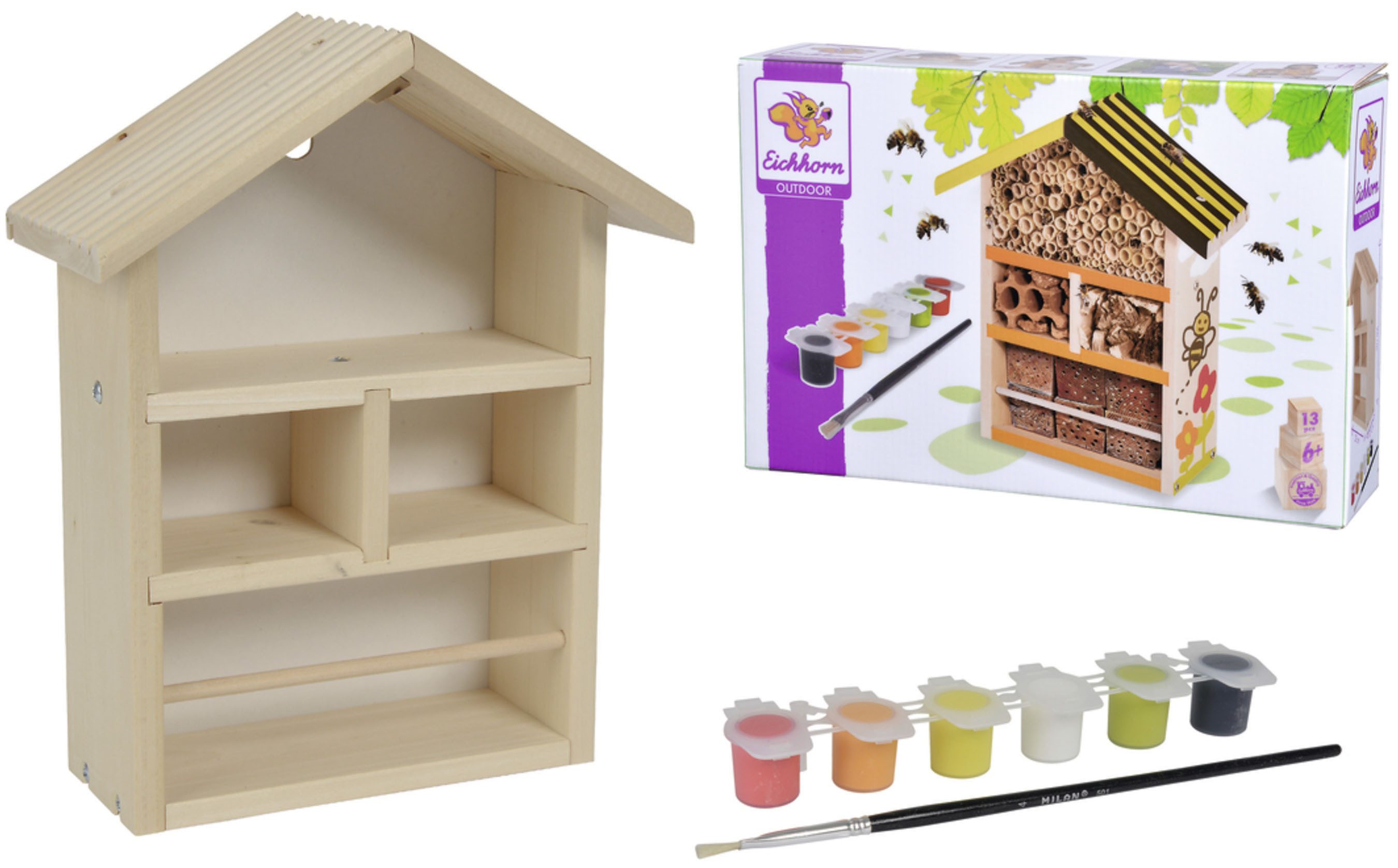 Eichhorn Kreativset Eichhorn Outdoor, Bienenhaus, aus Holz, zum Selbstgestalten; Made in Europe