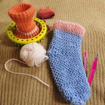 relaxdays Kreativset 6-teiliges Strickring Set