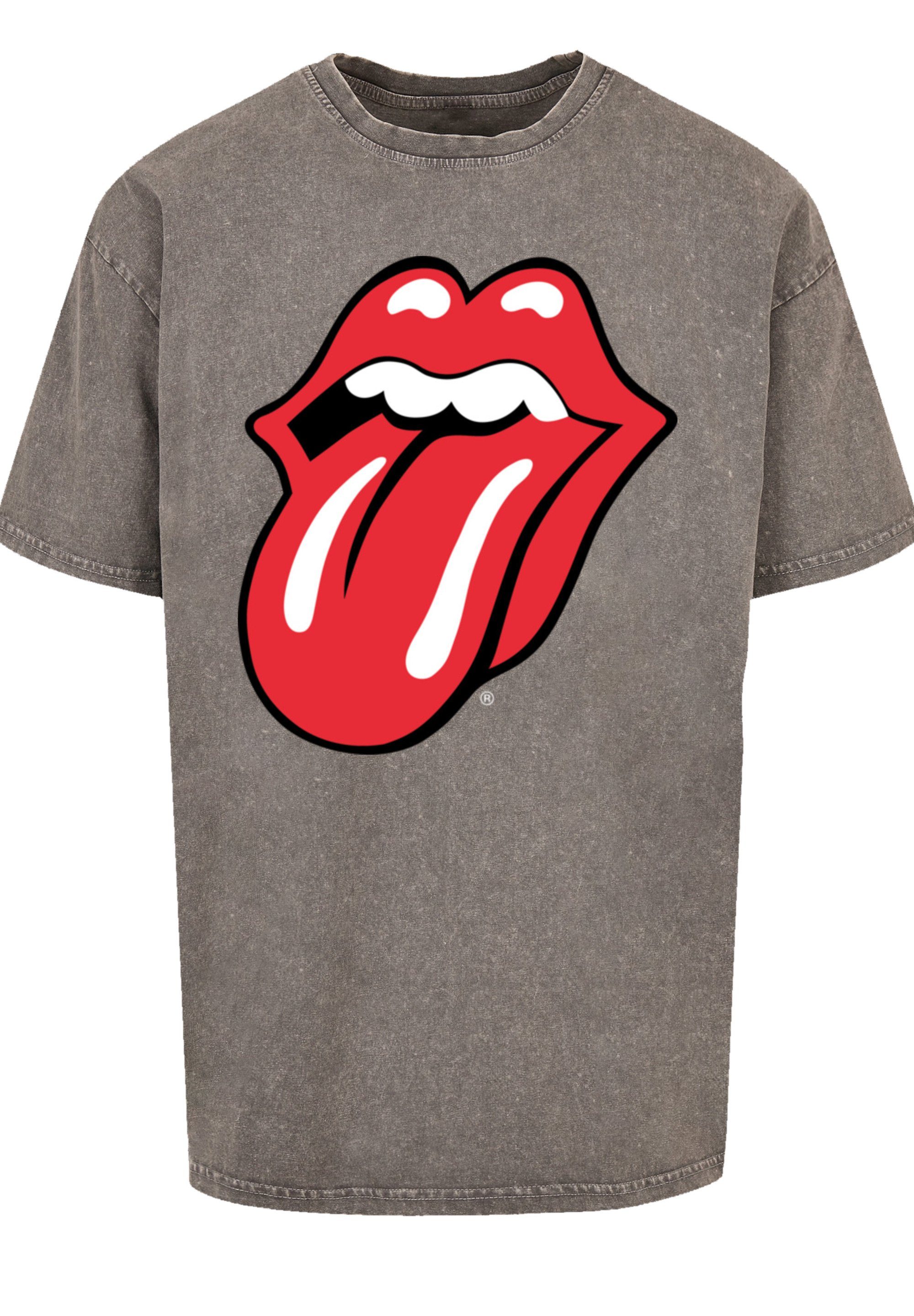 Print Tongue T-Shirt Stones Classic Rolling The F4NT4STIC Asphalt