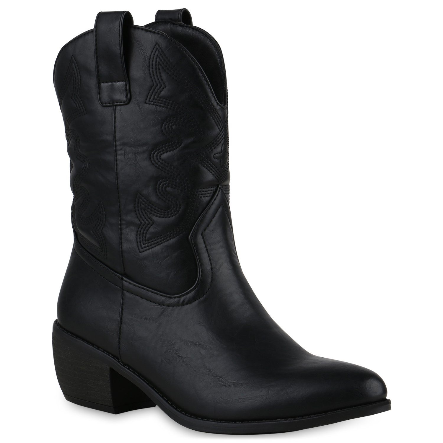 VAN HILL 840534 Boots Schuhe Cowboy Schwarz