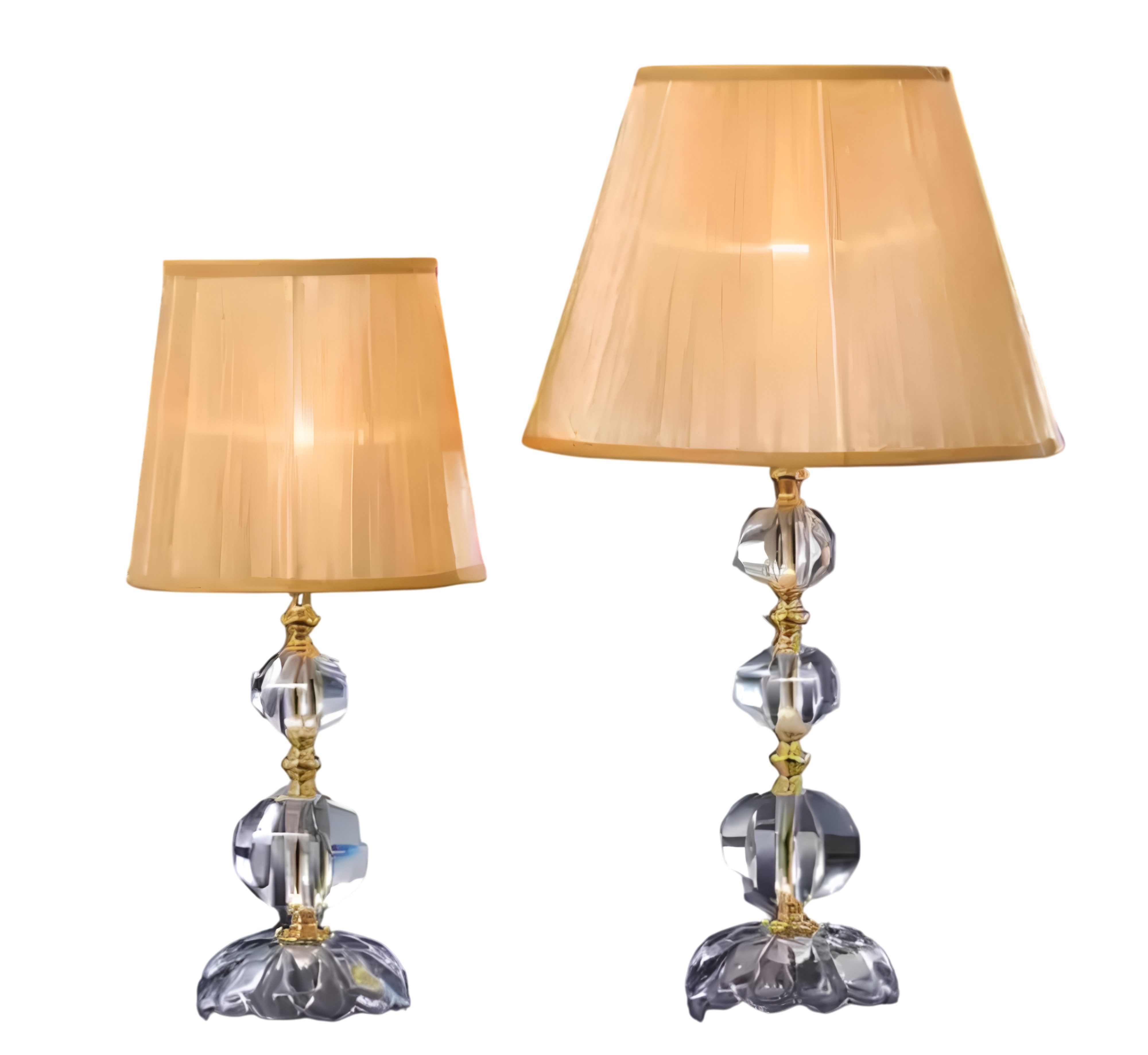 Xlmoebel Nachttischlampe Kristall-Tischleuchte in elegantem Design mit funkelnden Akzenten, Hergestellt in Europa