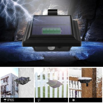 Home safety LED Dachrinnenleuchte 2Stk.40LEDs Solarlampen, Bewegungsmelder