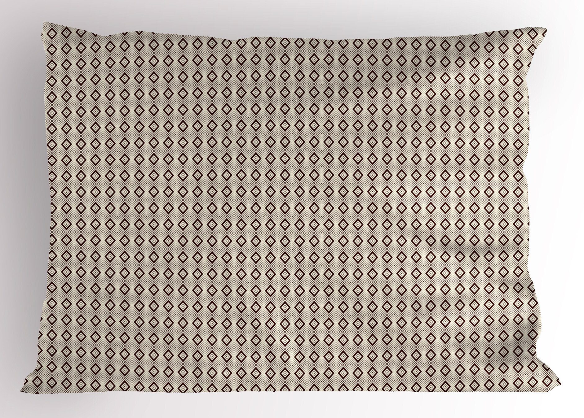 Kissenbezüge Dekorativer Standard King Size Abakuhaus Abstrakt Stück), verschachtelte Rhombus Kissenbezug, Gedruckter (1