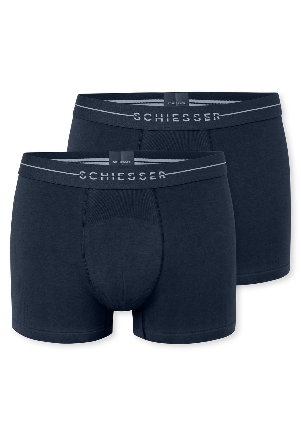 Schiesser Boxershorts Cotton Flex (2er-Pack) ohne Eingriff, moderne, nahtlose Passform im 2er-Pack