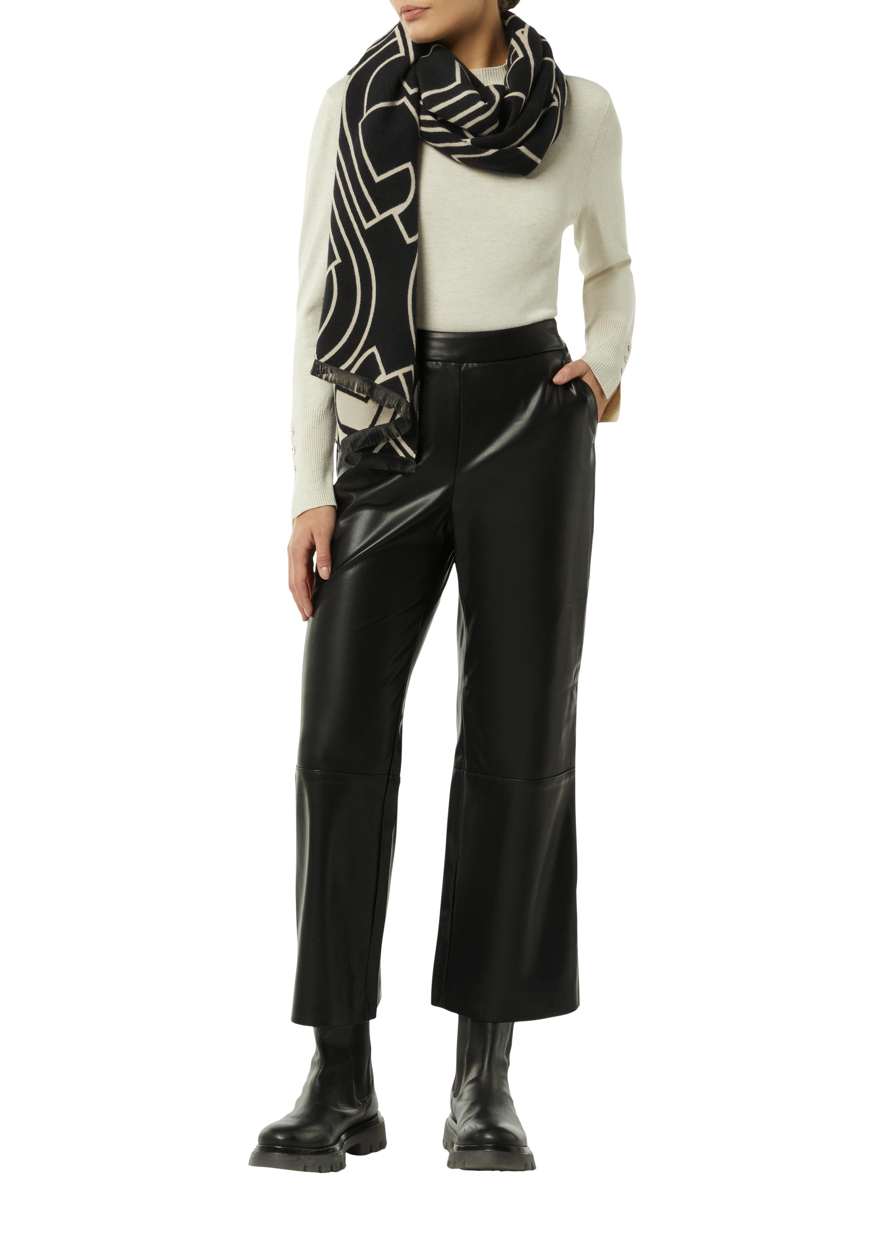 comma Schlaghose in Leder-Optik günstig online kaufen