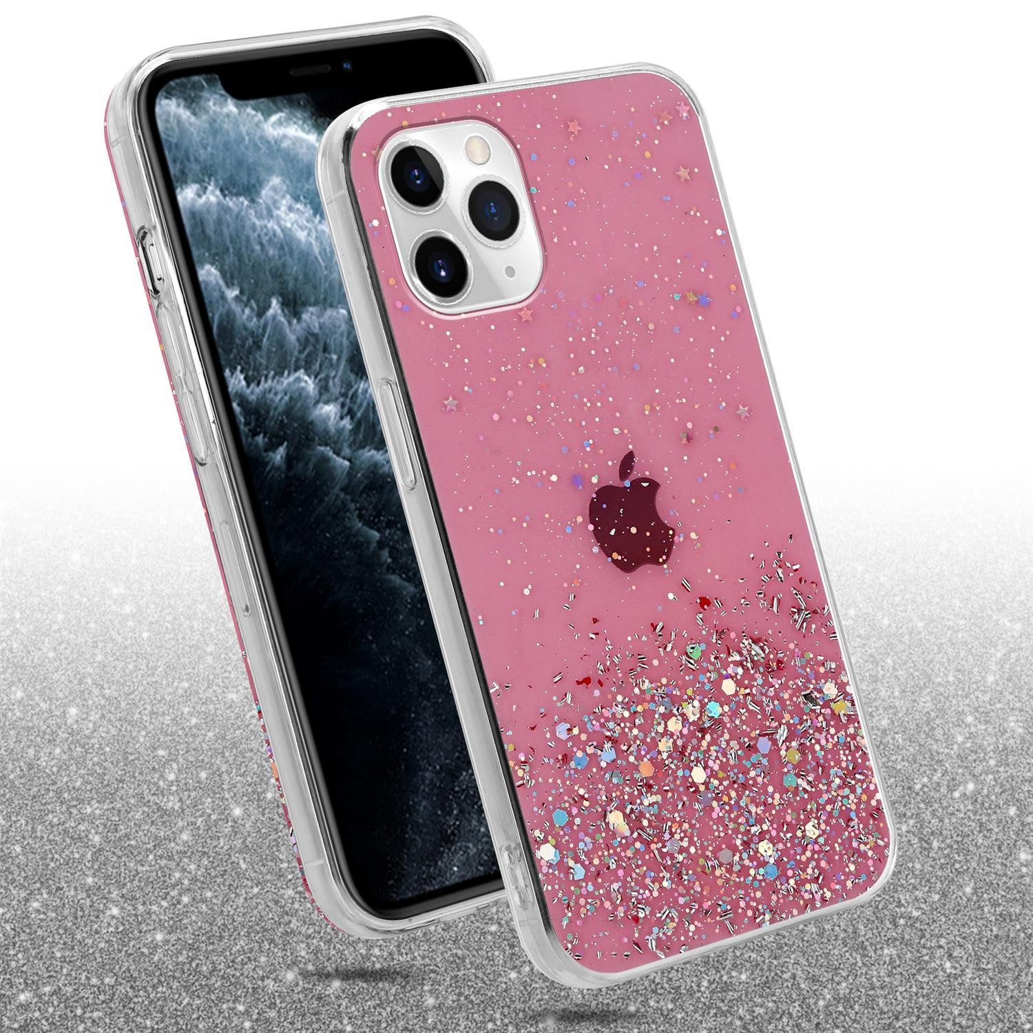Cadorabo Handyhülle für iPhone 11 Hülle Apple iPhone 11, Flexible TPU Silikon Handy Schutzhülle - Hülle - mit Glitzer