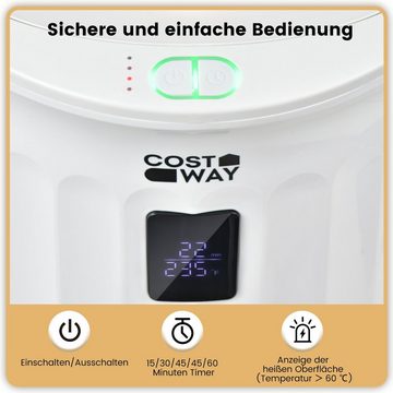 COSTWAY Handtuchkorb, 20L bis 131℃, 4 Stufen Timer & Thermostat, 34x34x48cm