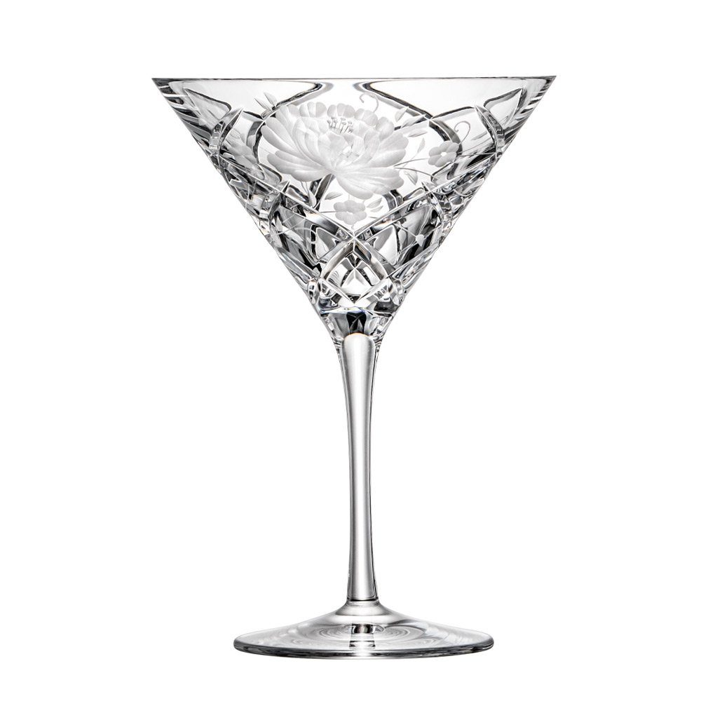 ARNSTADT KRISTALL Martiniglas Cocktailglas Martiniglas Sunrose (17,5 cm) - Kristallglas mundgeblasen