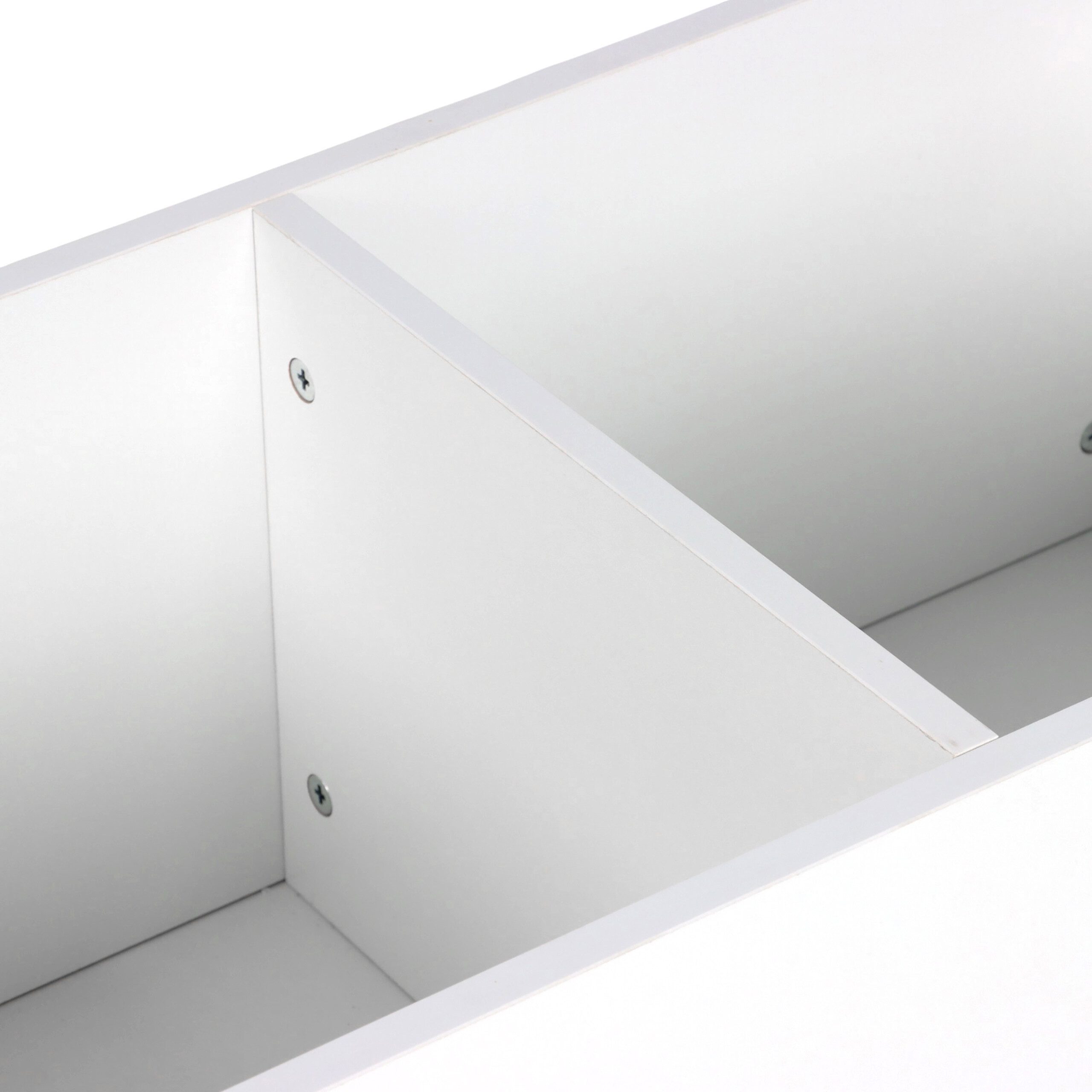 relaxdays toy chest, children's chest with wooden legs, white