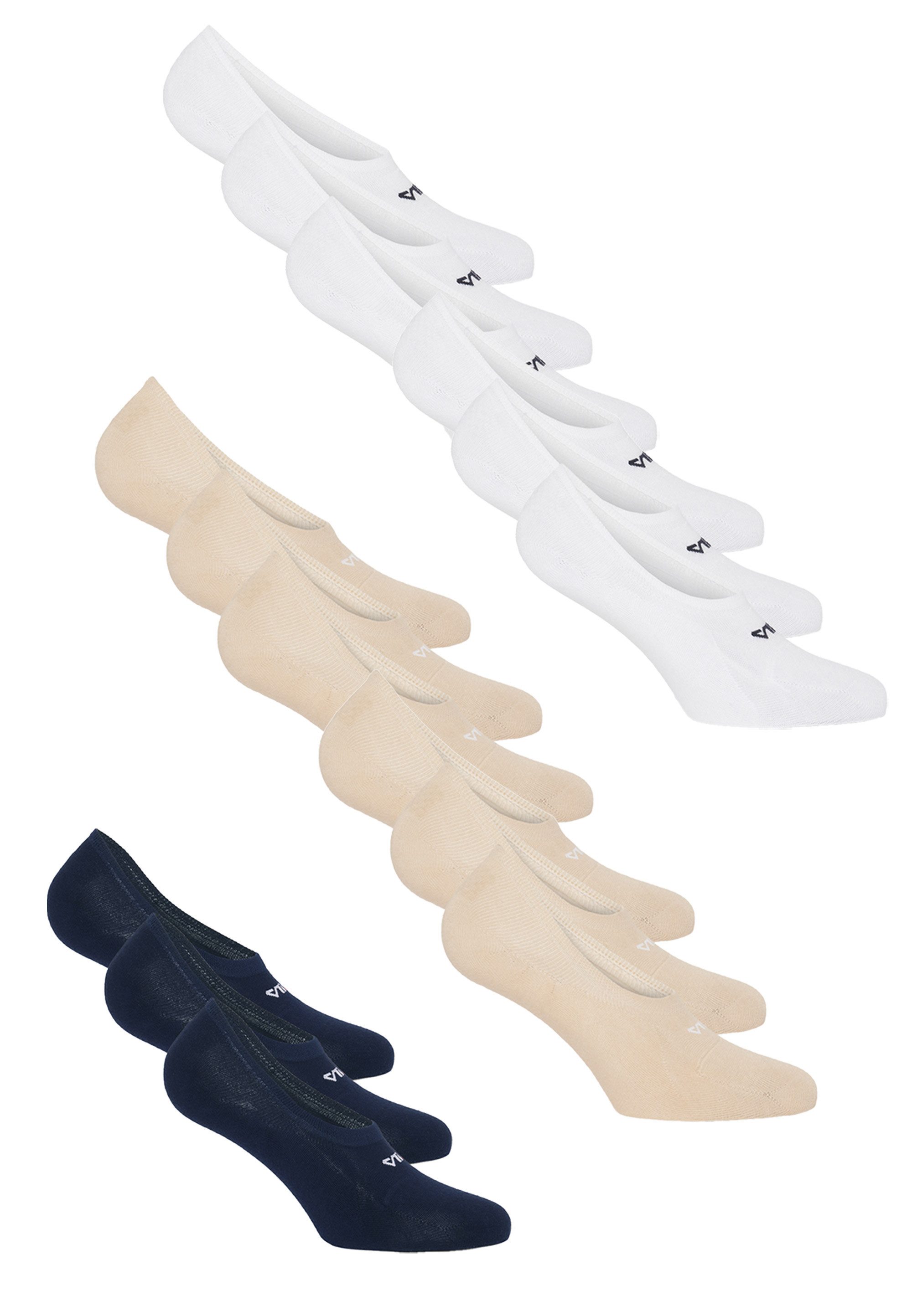 Fila Füßlinge Basic (15-Paar) 15er-Pack mit rutschfester Silikonferse