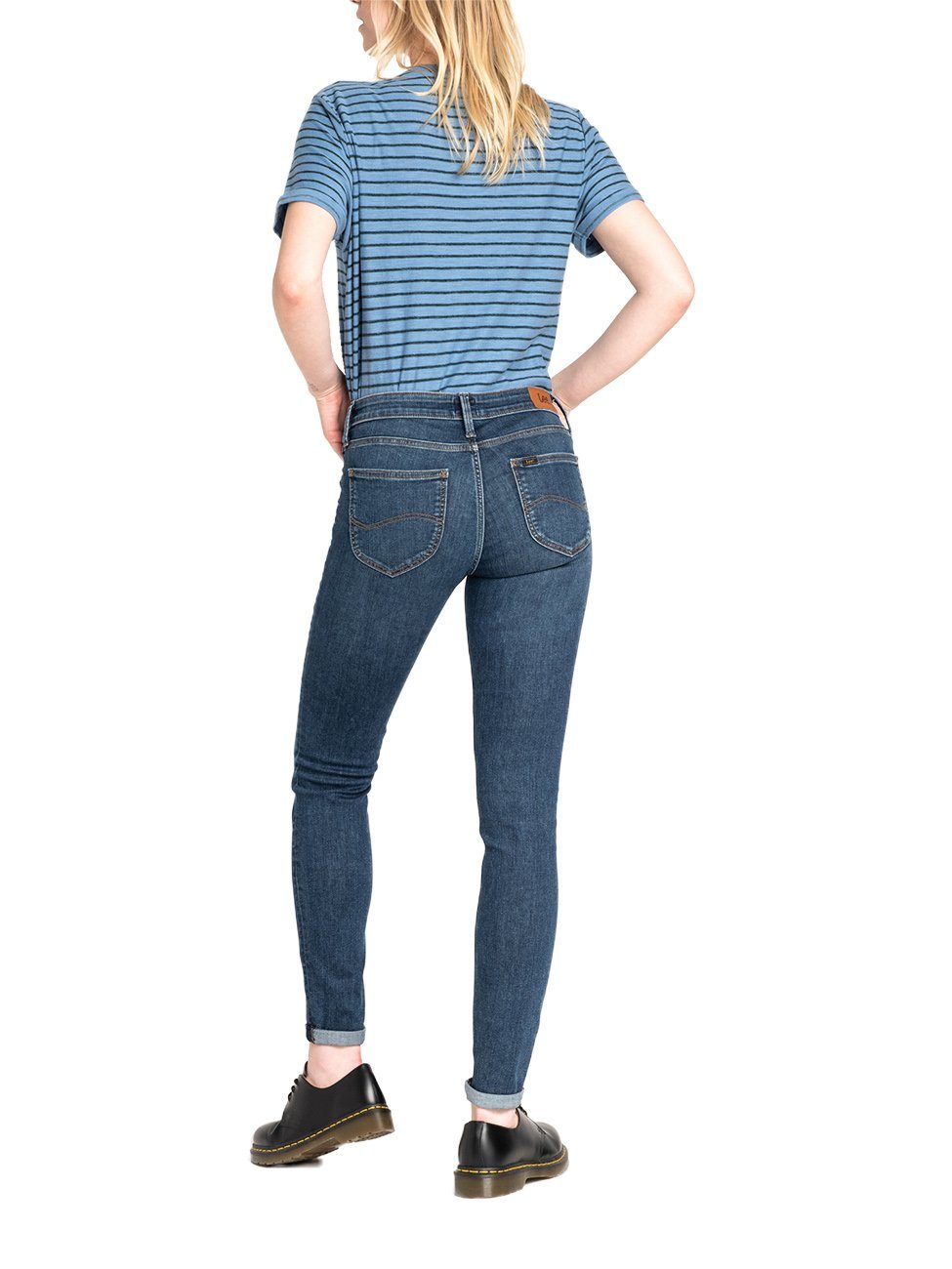 Stretch (40618) Jeans Dark Skinny-fit-Jeans Scarlett mit Lee® Ulrich Hose