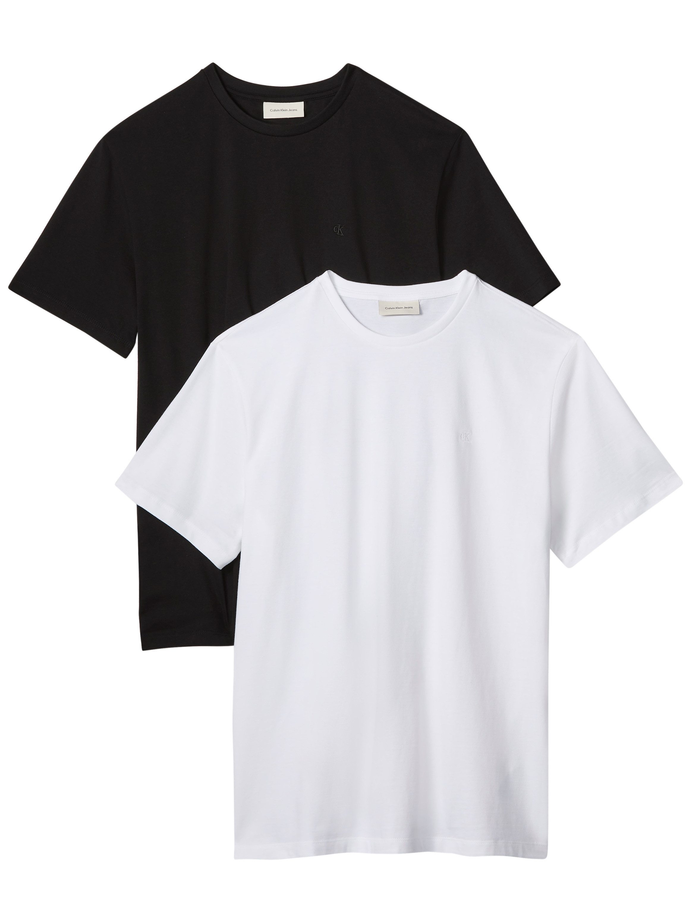 Calvin Klein Jeans T-Shirt SS CLASSIC MONOGRAM TEE 2PK (2-tlg) Mit Rundhalsausschnitt, regular fit