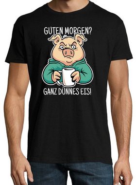 Youth Designz T-Shirt "Guten Morgen? Ganz Dünnes Eis!" Herren Shirt mit lustigem Frontprint