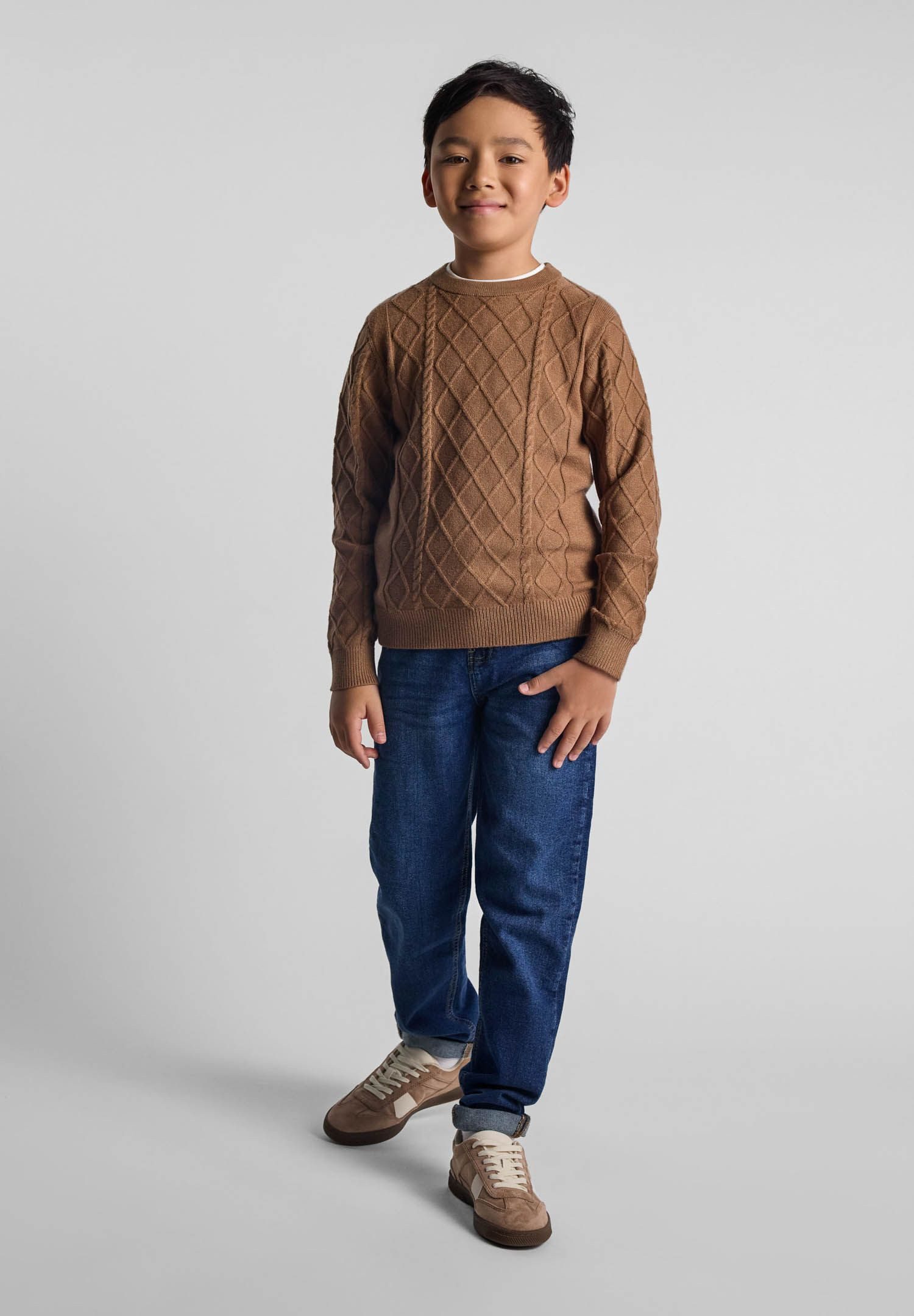 MINOTI Strickpullover Feinstrickpullover mit Strukturmuster und günstig online kaufen