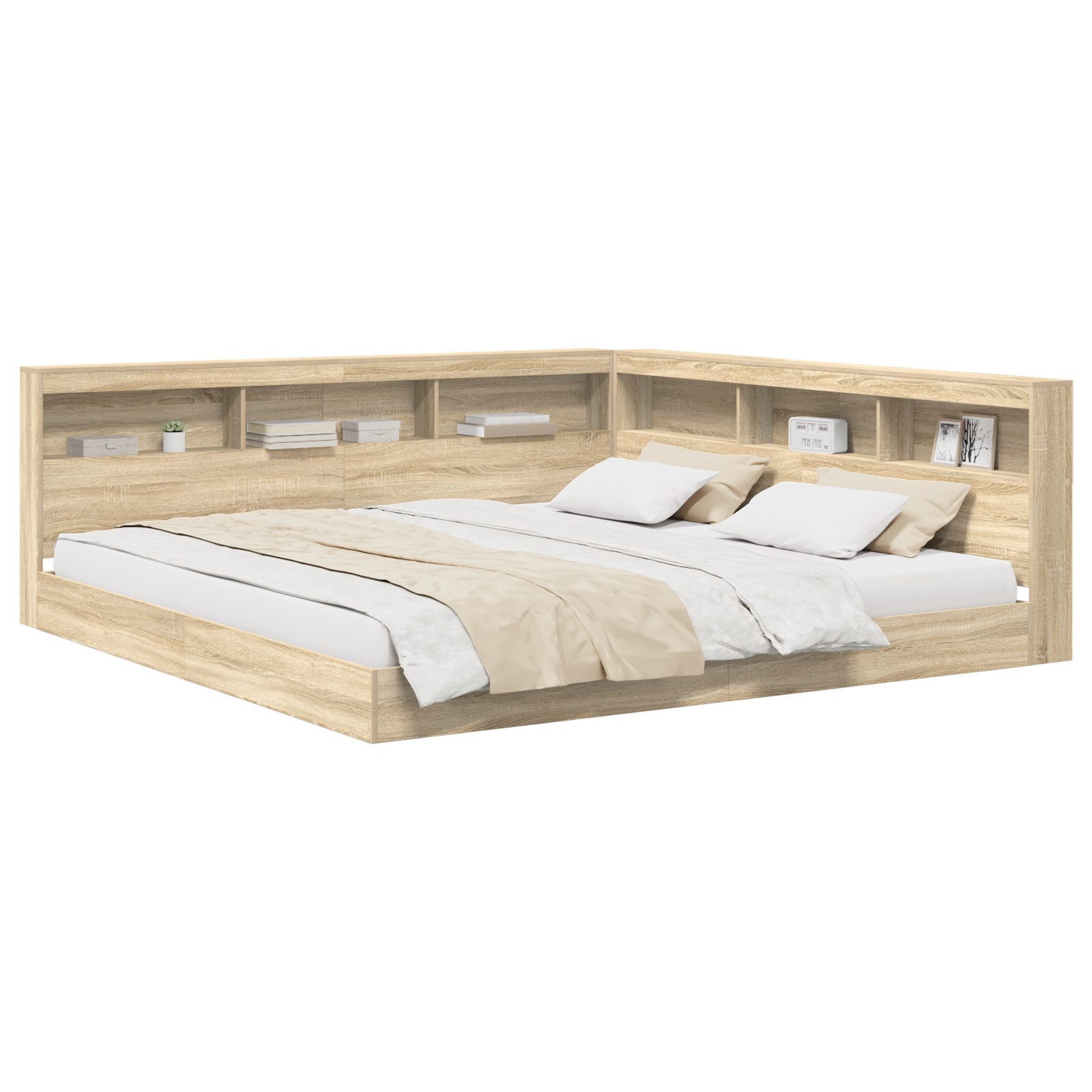 vidaXL Bett Bücherregalbett Sonoma Eiche 180x200 günstig online kaufen