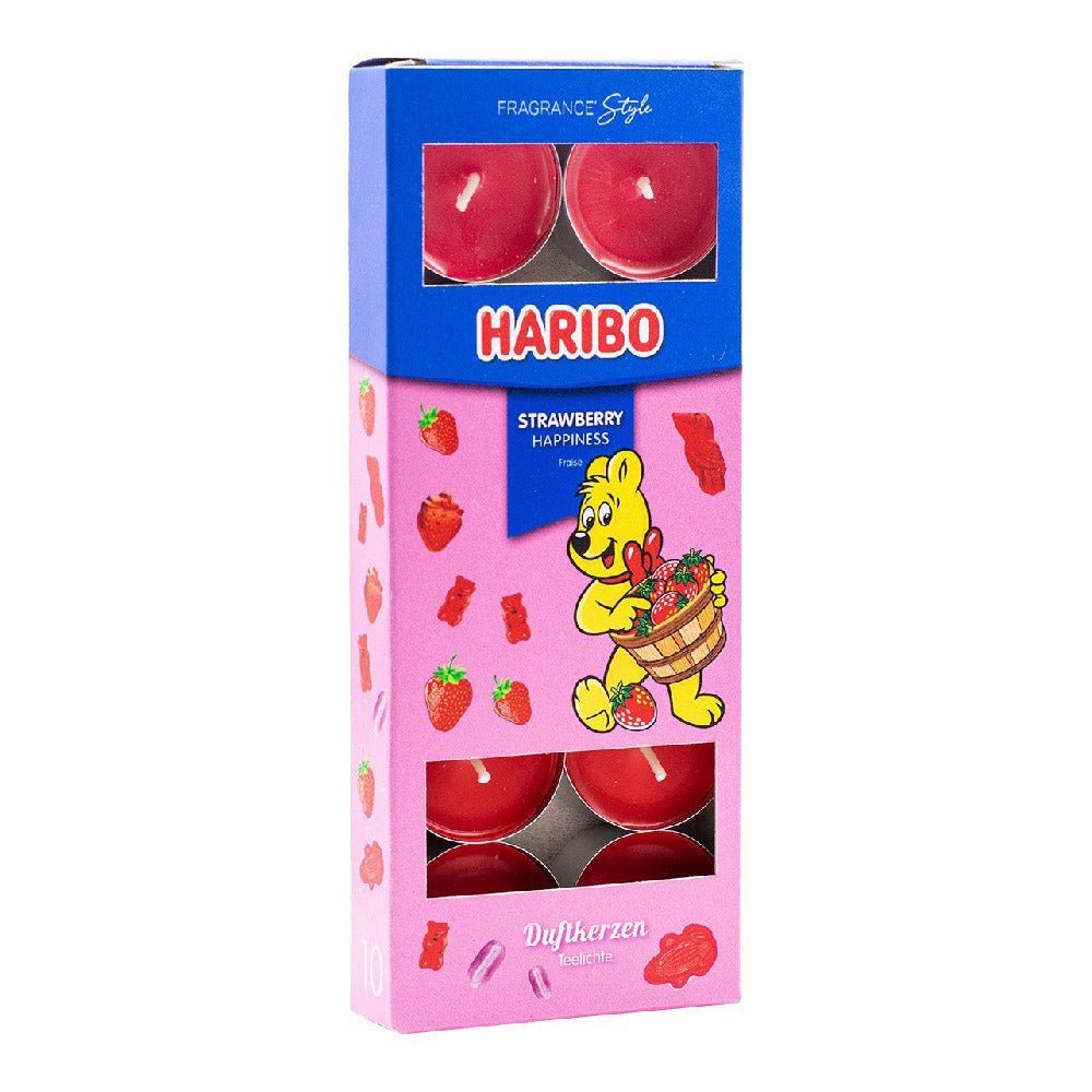 HARIBO Duftkerze Haribo Teelicht Strawberry Happiness - 10 Stück