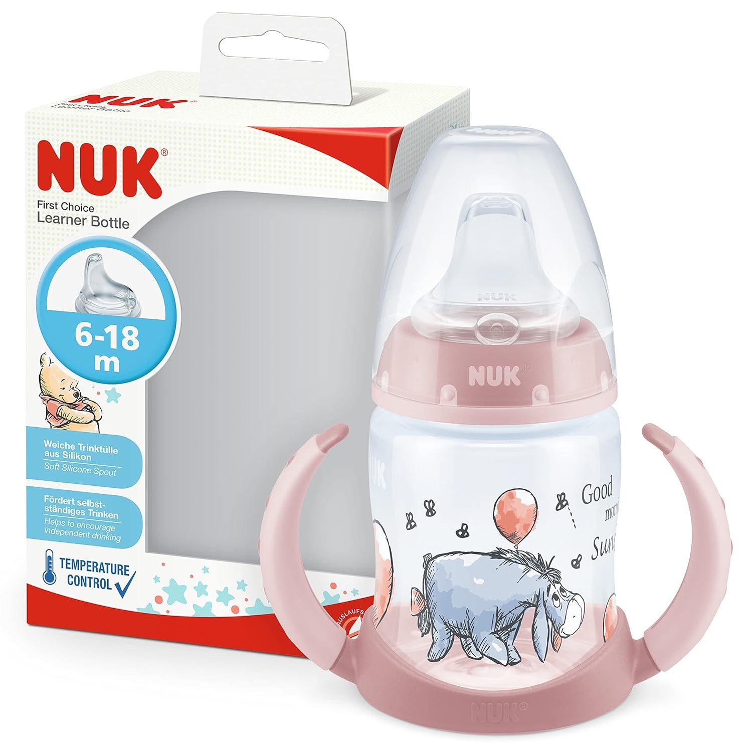 NUK Trinkflasche NUK Trinklernflasche 150ml – Disney Winnie Pooh, Rosa