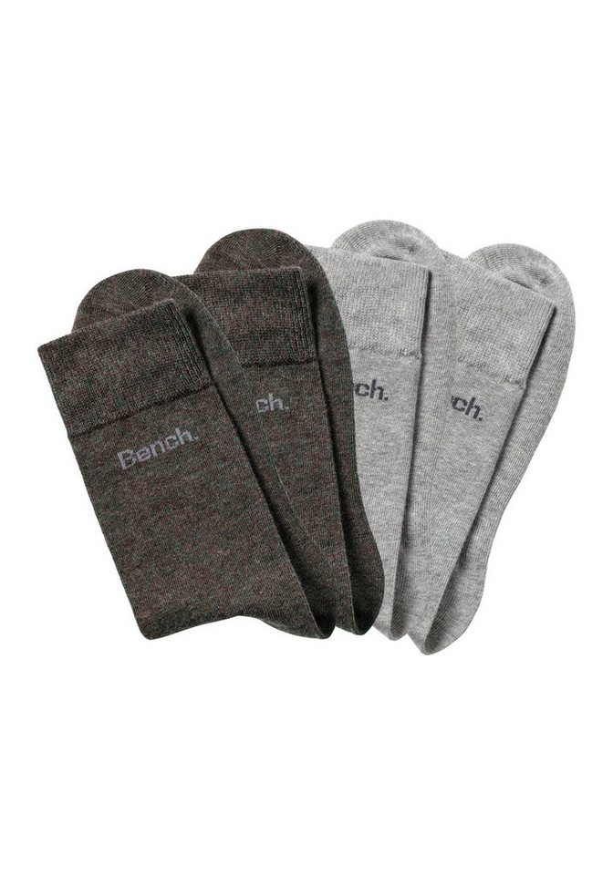 Bench. Basicsocken (4-Paar) in angenehm weicher Markenqualität